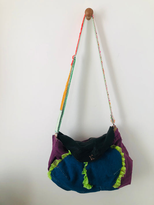 Bag 手縫いのバッグ 布製 ショルダーバッグ スローファッション ハンドメイド ポシェット 2316