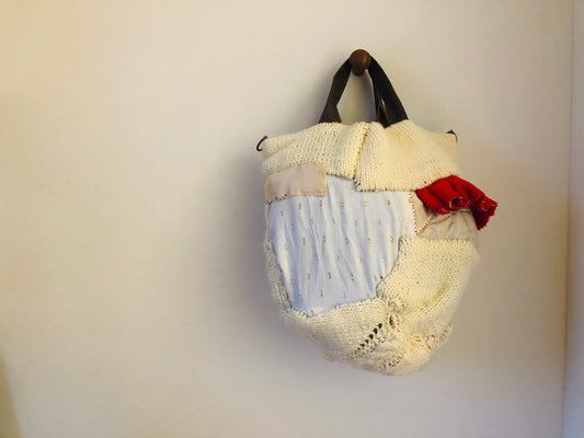 Bag 手縫いのバッグ 布製 トートバッグ スローファッション ハンドメイド 2337