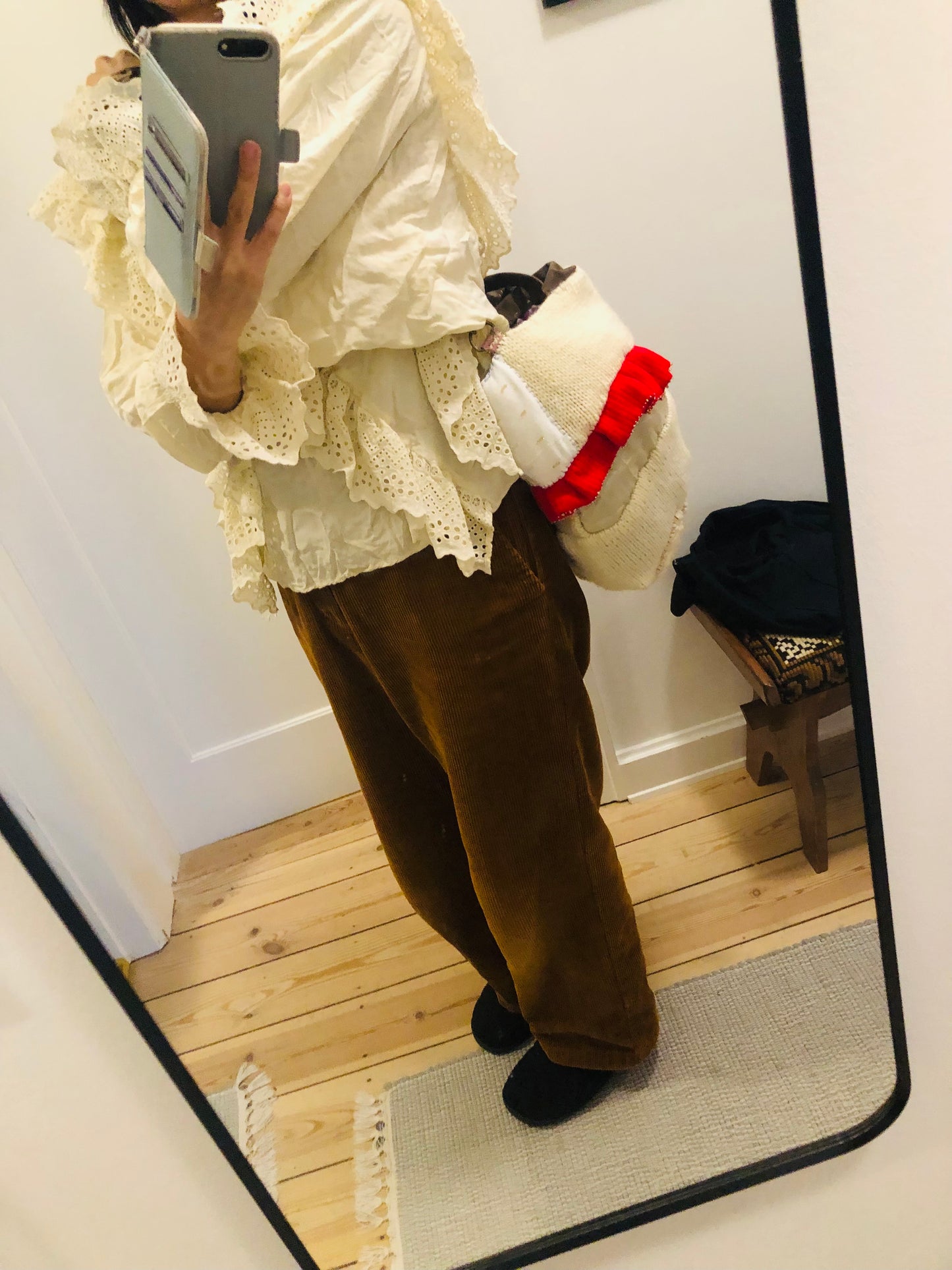 Bag 手縫いのバッグ 布製 トートバッグ スローファッション ハンドメイド 2337