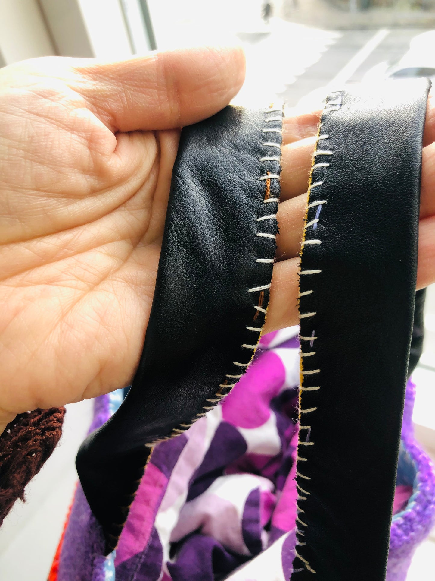 Bag 手縫いのバッグ 布製 トートバッグ スローファッション ハンドメイド 2353