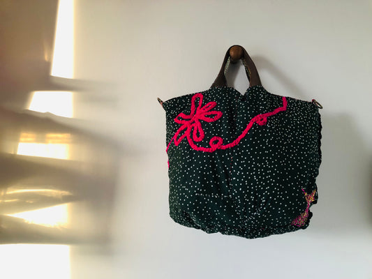 Bag 手縫いのバッグ 布製 トートバッグ スローファッション ハンドメイド 2361