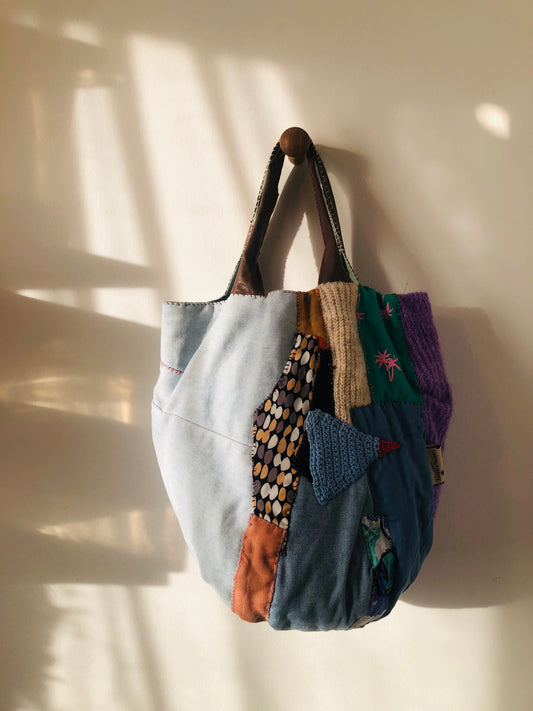 Bag 手縫いのバッグ 布製 トートバッグ スローファッション ハンドメイド 2365