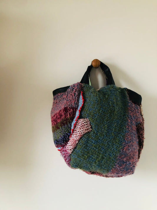 Bag 手縫いのバッグ 布製 トートバッグ スローファッション ハンドメイド 2372