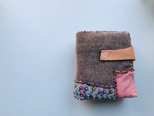 Wallet Cloth Wallet Handmade Hand Sewn Embroidered Patchwork Bifold 1649