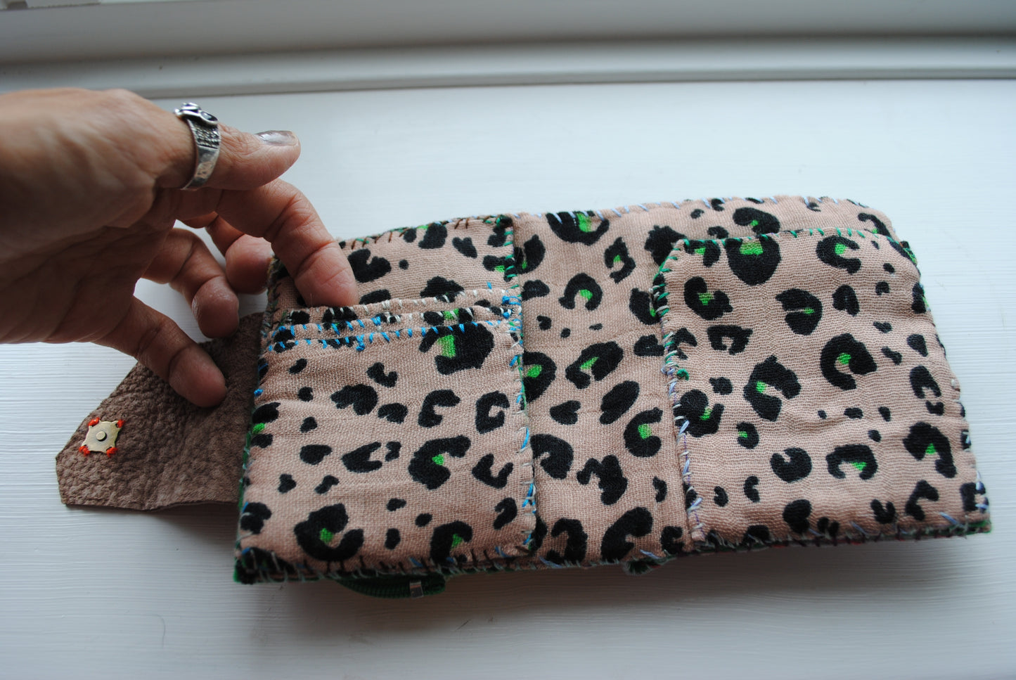 Wallet Cloth Wallet Handmade Hand Sewn Embroidered Patchwork Bifold 1650