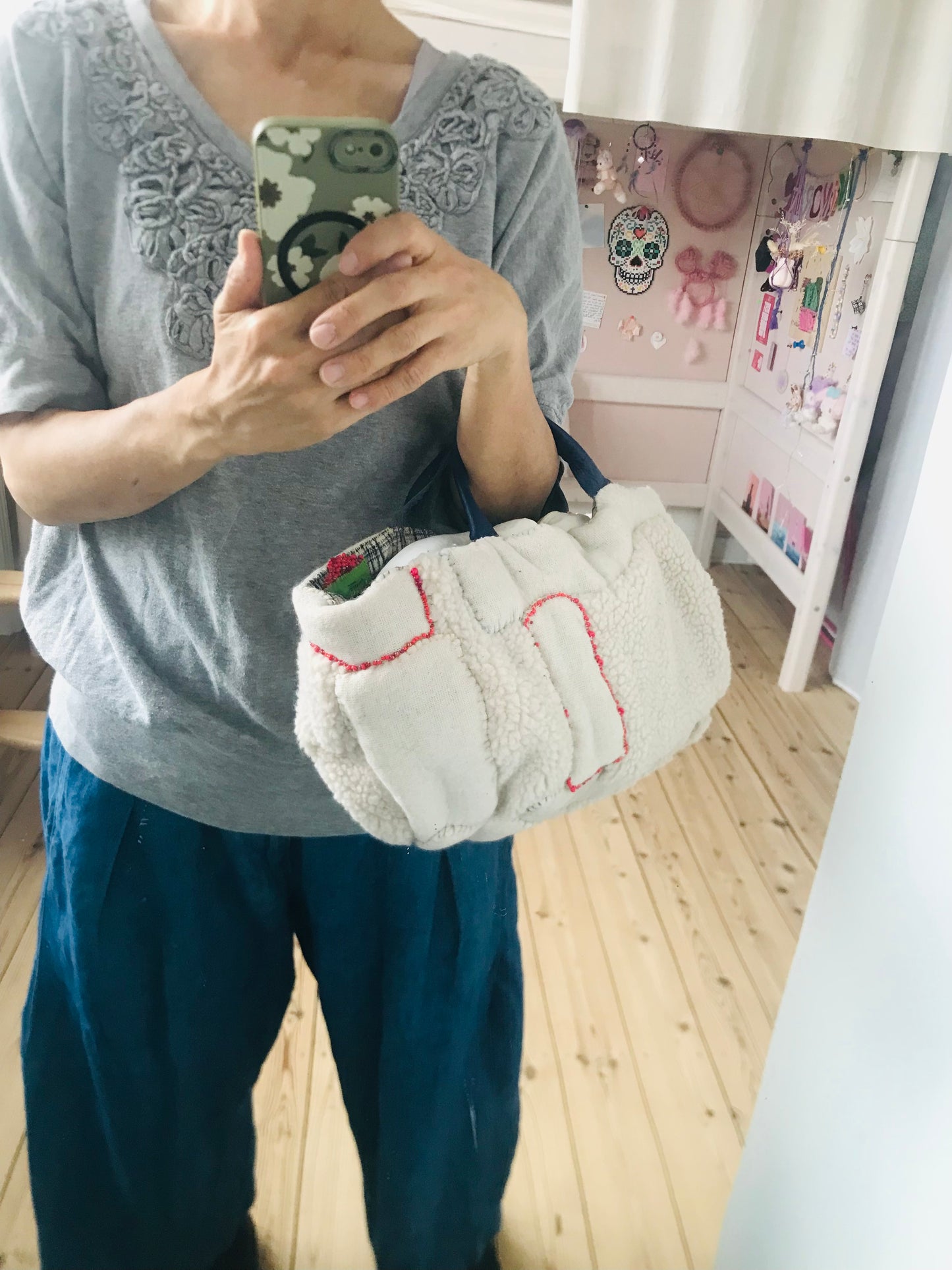 Bag Hand-sewn bag Fabric Slow fashion Handmade 2029