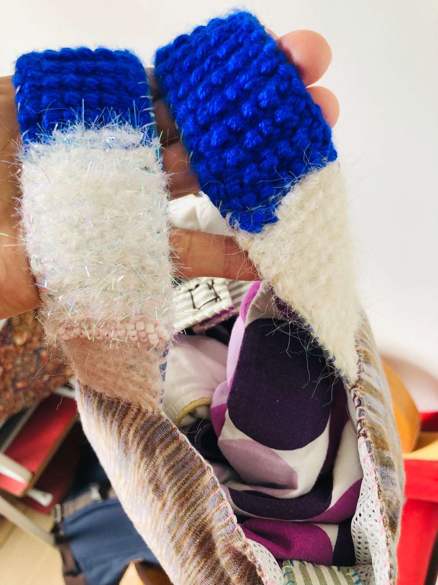 Bag 手縫いのバッグ 布製　トートバッグ　スローファッション　ハンドメイド　2408