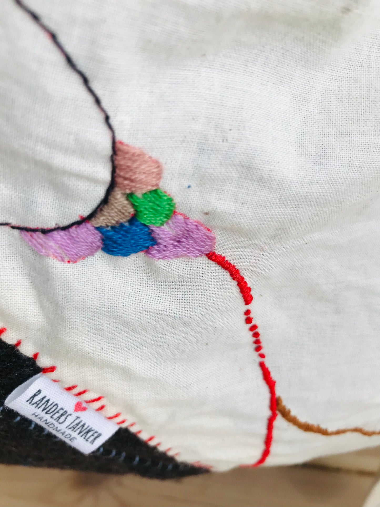 Rucksack Beaded Embroidered Hand Sewn Fabric Canvas 1586