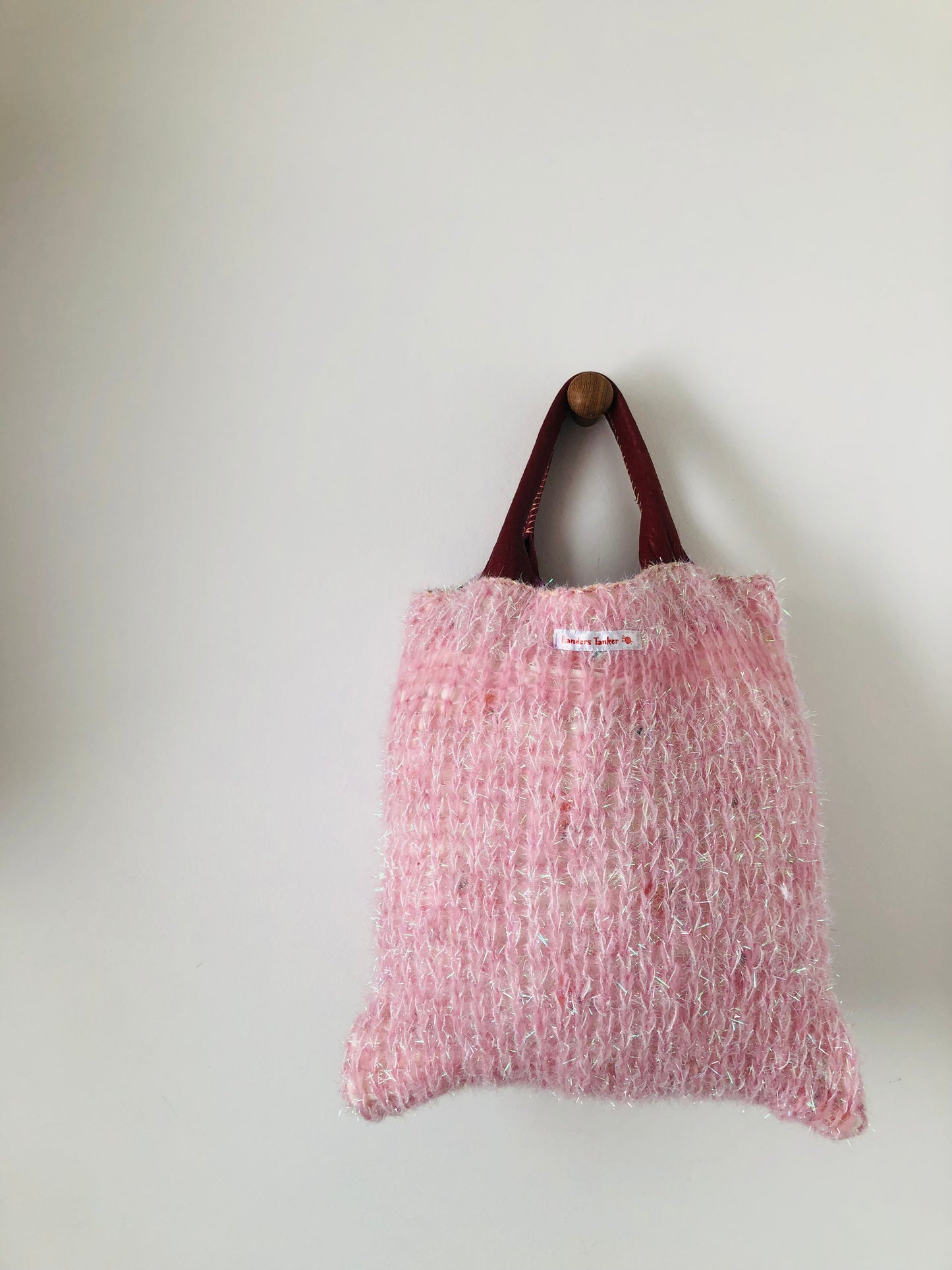 Bag 手縫いのバッグ 布製　編み物　トートバッグ　スローファッション　ハンドメイド　2486
