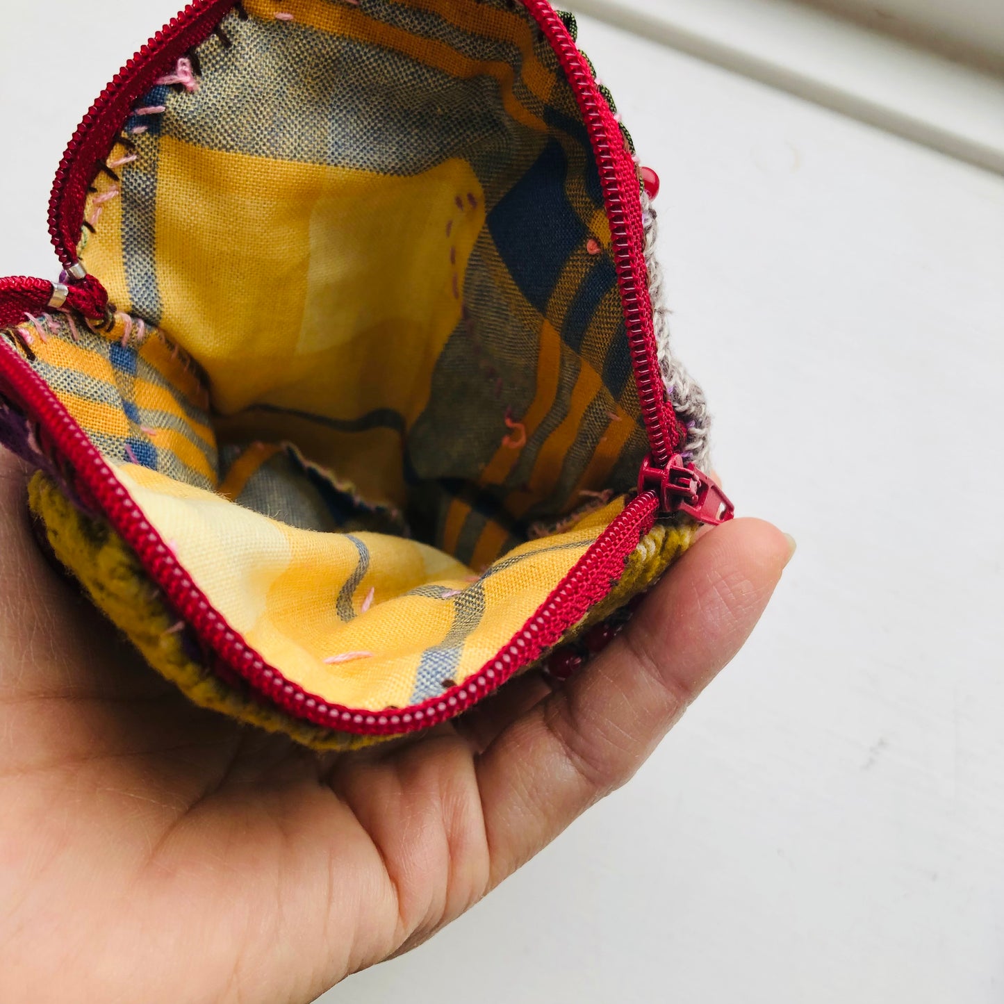 coin-purse 小物入れ　カード入れ　布製　コインケース　スローファッション　小銭入れ　ハンドメイド　2411