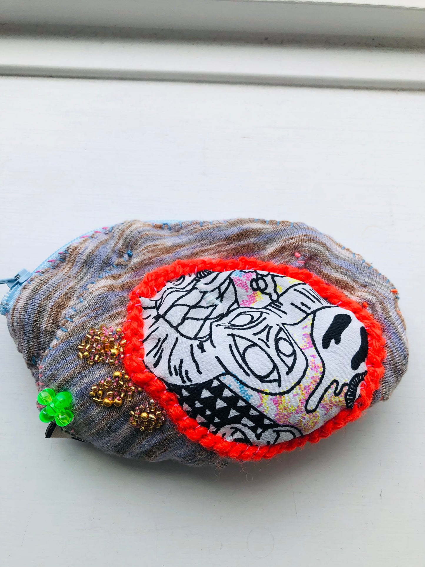 coin purse, accessory case, card case, fabric, slow fashion, handmade, 2482