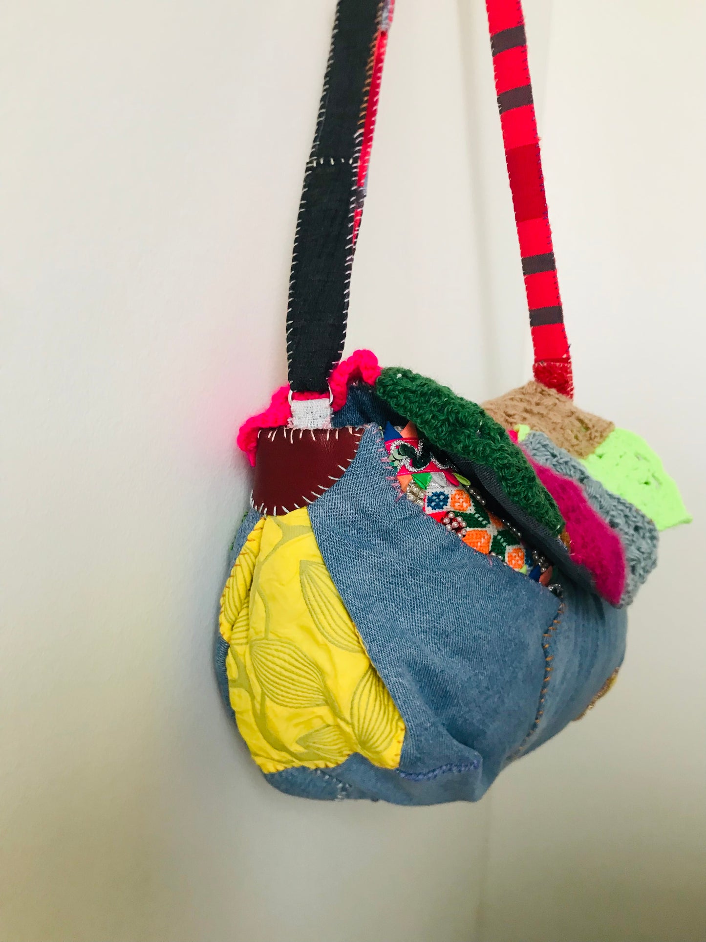 Bag Hand-sewn bag Fabric Pochette Shoulder bag Slow fashion Handmade 1949