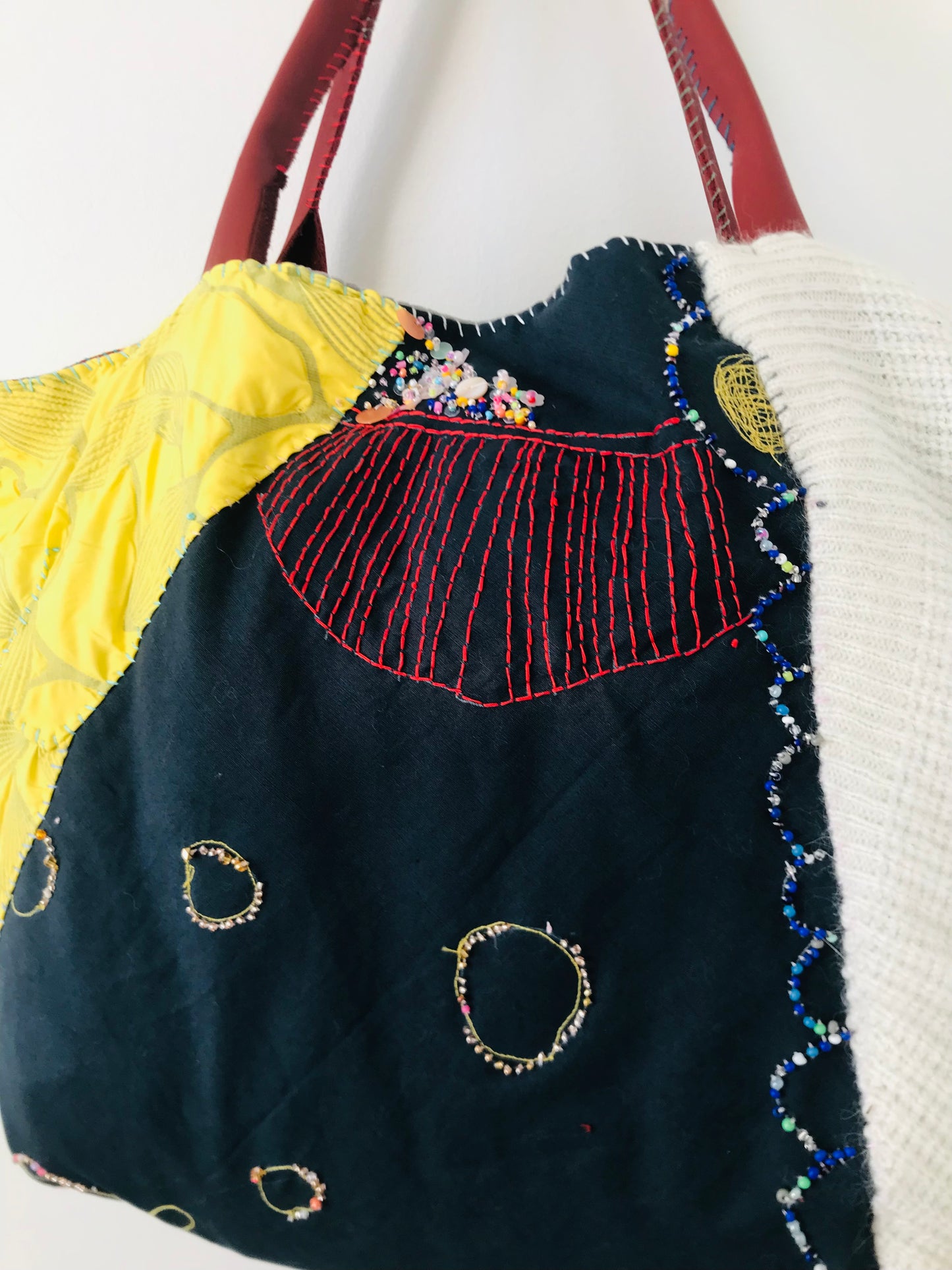 Bag   手縫いのバッグ　布製　スローファッション　ハンドメイド　1953