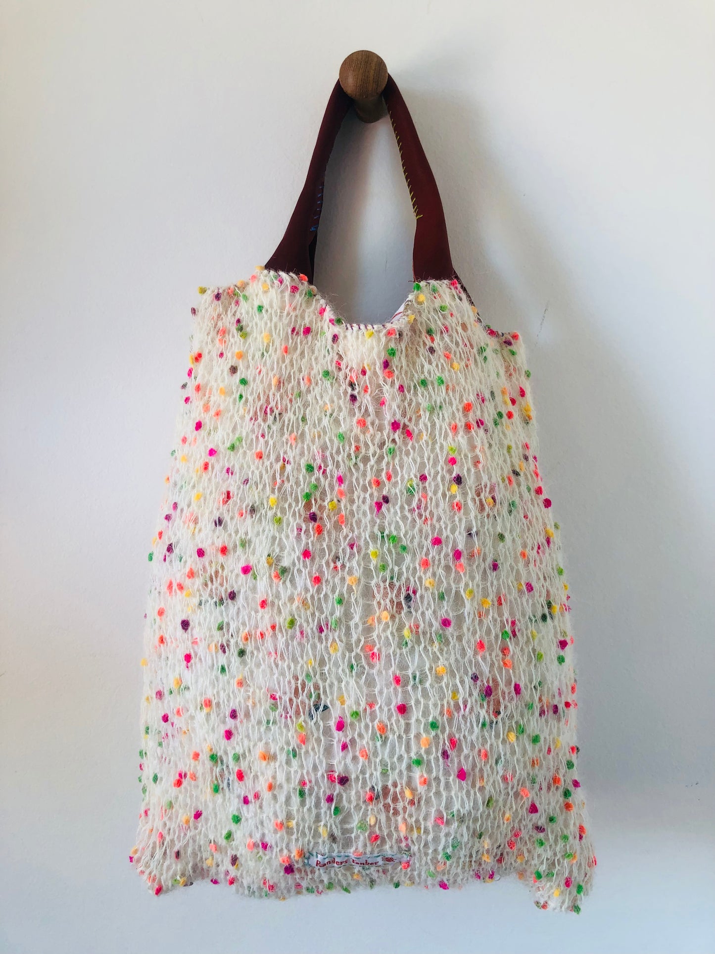 Bag, hand-sewn, fabric, knitted, tote bag, slow fashion, handmade, 2447