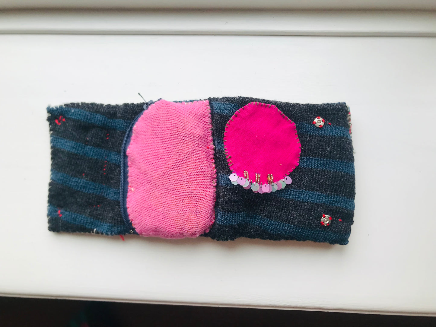 Wallet Fabric Wallet Handmade Hand-sewn Embroidered Patchwork Bi-fold 2055