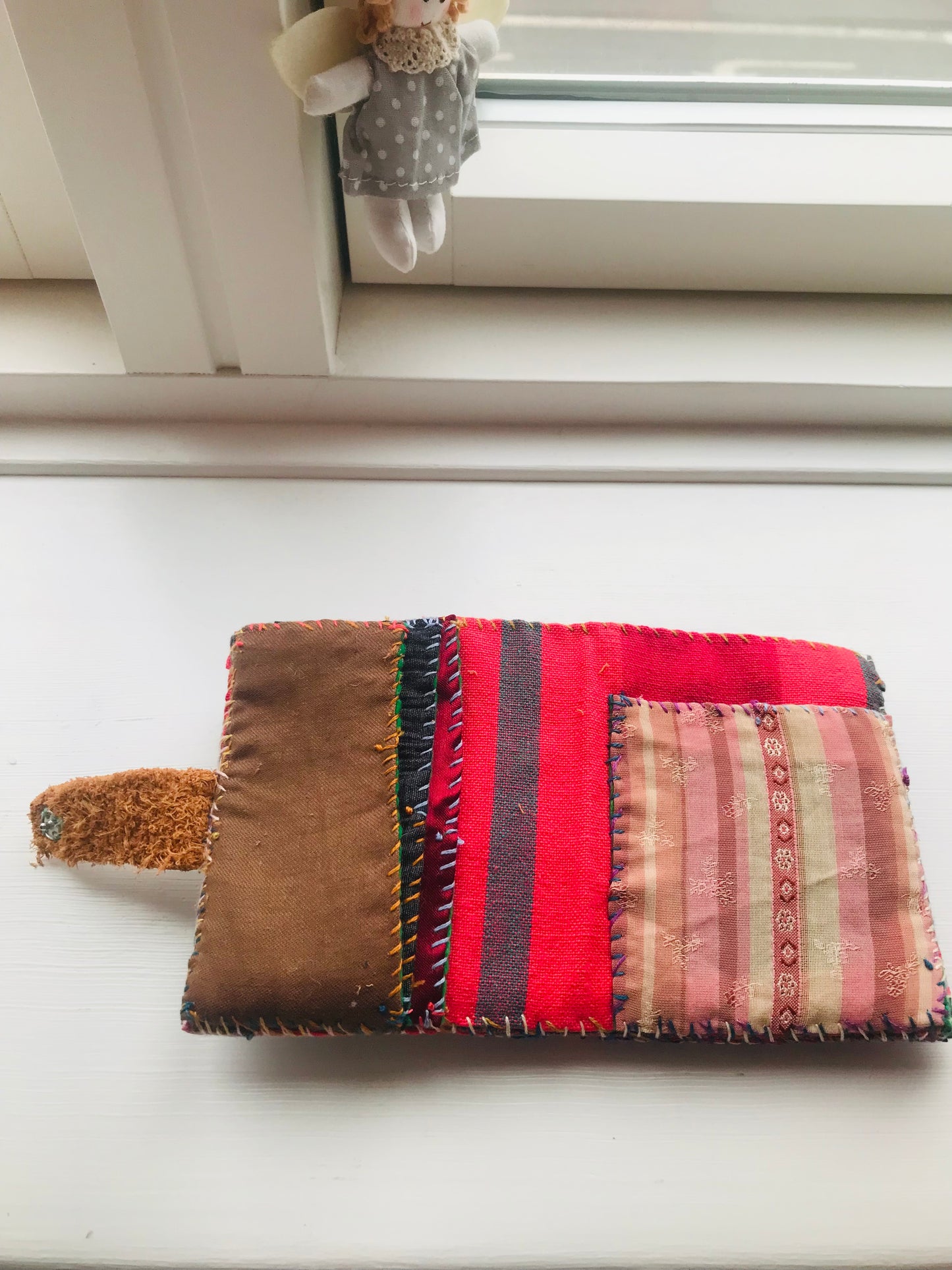 Wallet Fabric Wallet Handmade Hand-sewn Embroidered Patchwork Bi-fold 1913