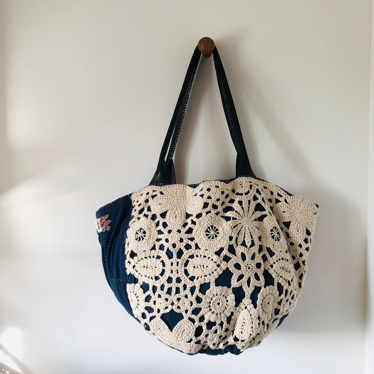 Bag Hand-stitched bag, fabric, tote bag, slow fashion, handmade, 2547