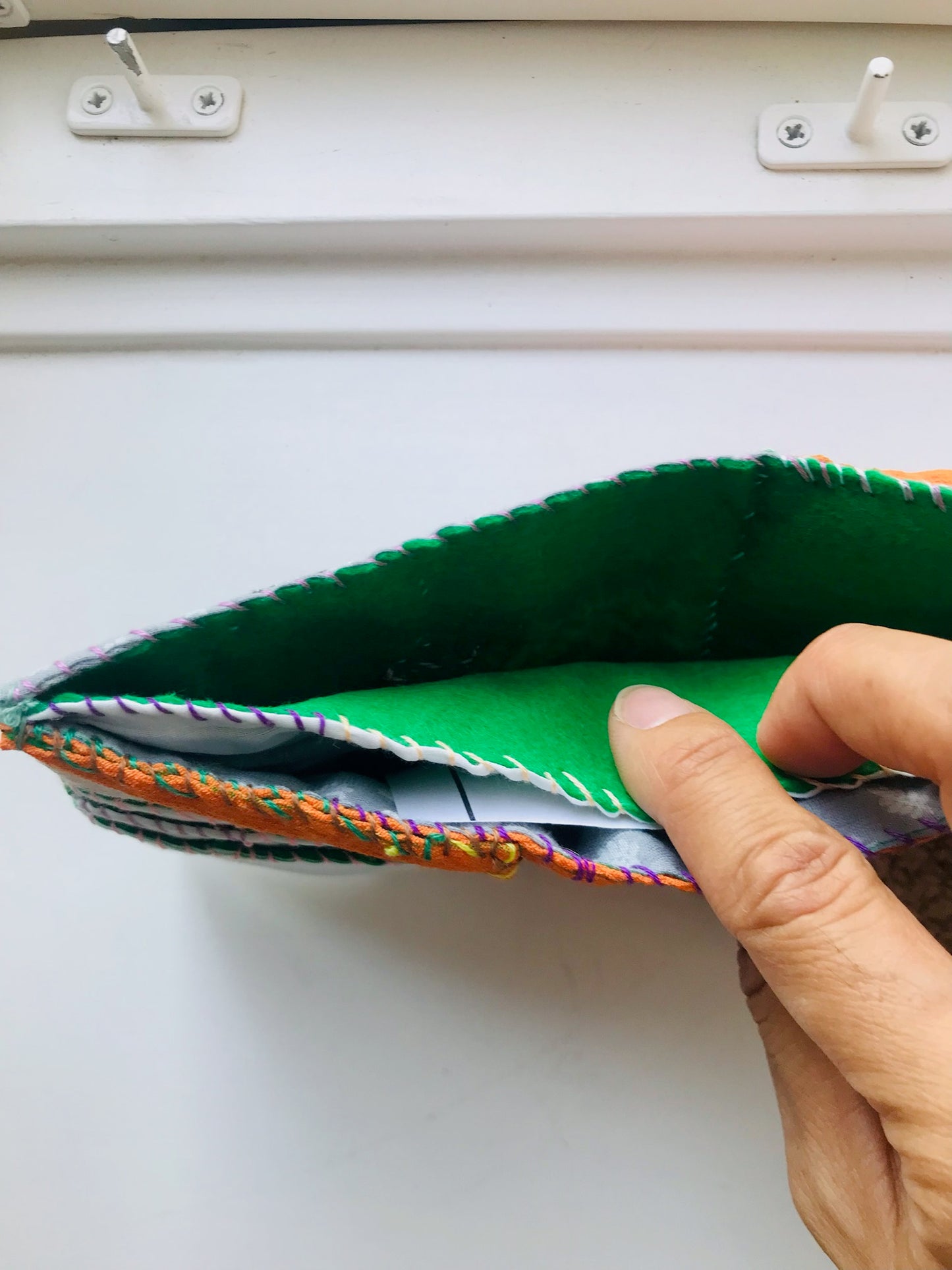 Wallet Fabric Wallet Handmade Hand-sewn Embroidered Patchwork Bi-fold 2074