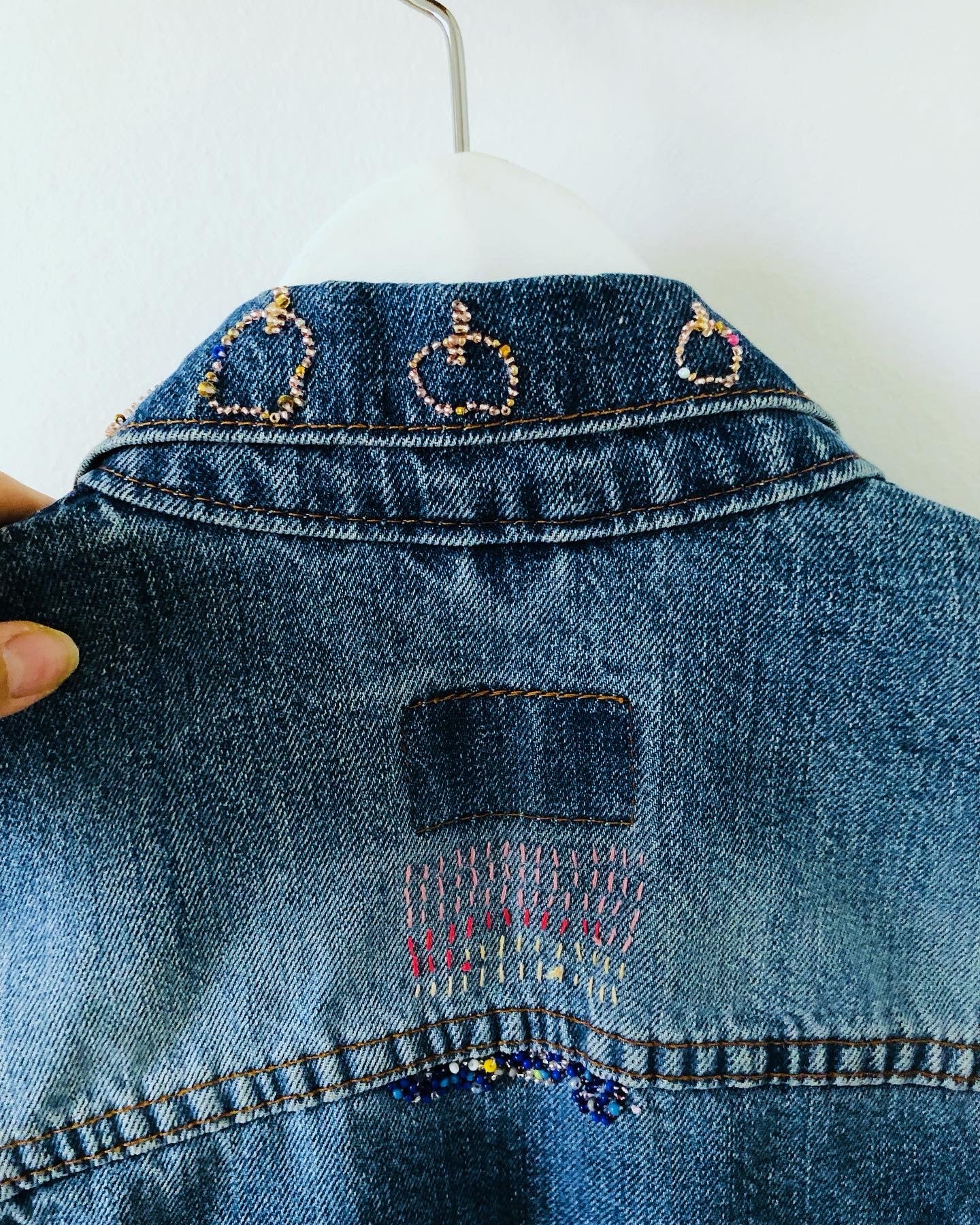 Cowboy jacket remake fabric slow fashion embroidery hand embroidery reproduction handmade 1957