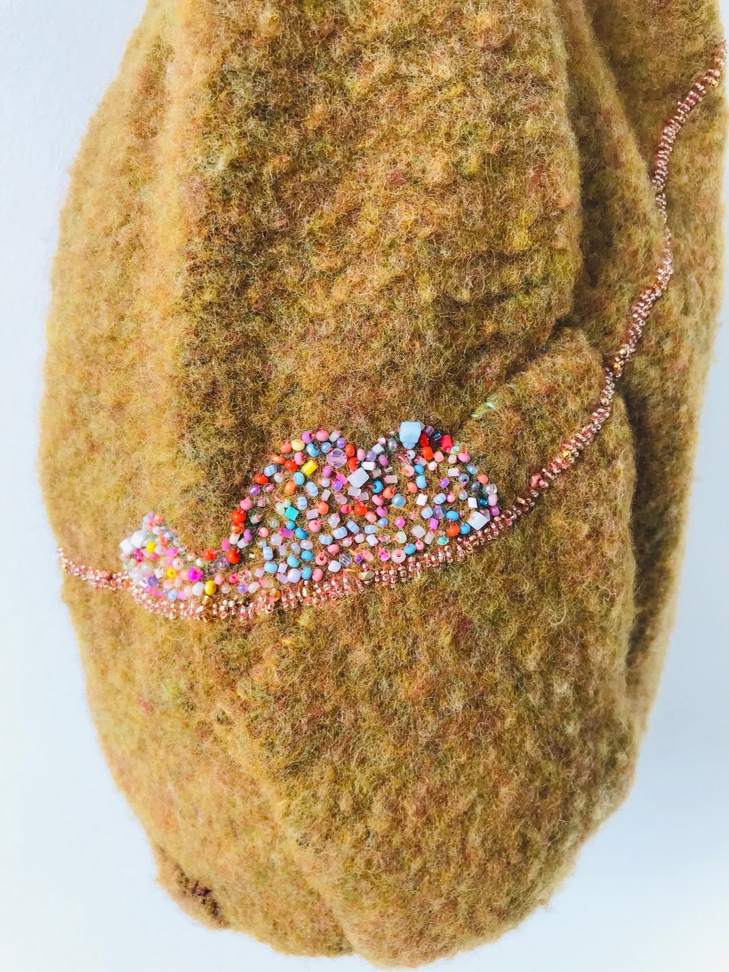 Bag   手縫いのバッグ　  布製　スローファッション　ハンドメイド　1864