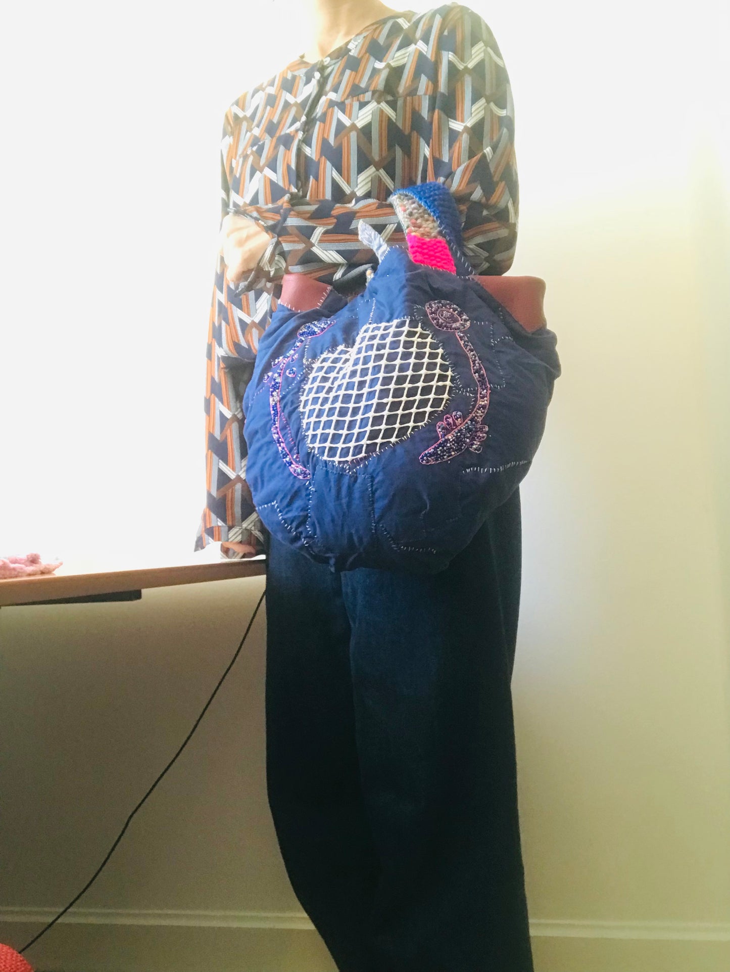 Bag Hand Sewn Bag Fabric Slow Fashion Handmade 1898