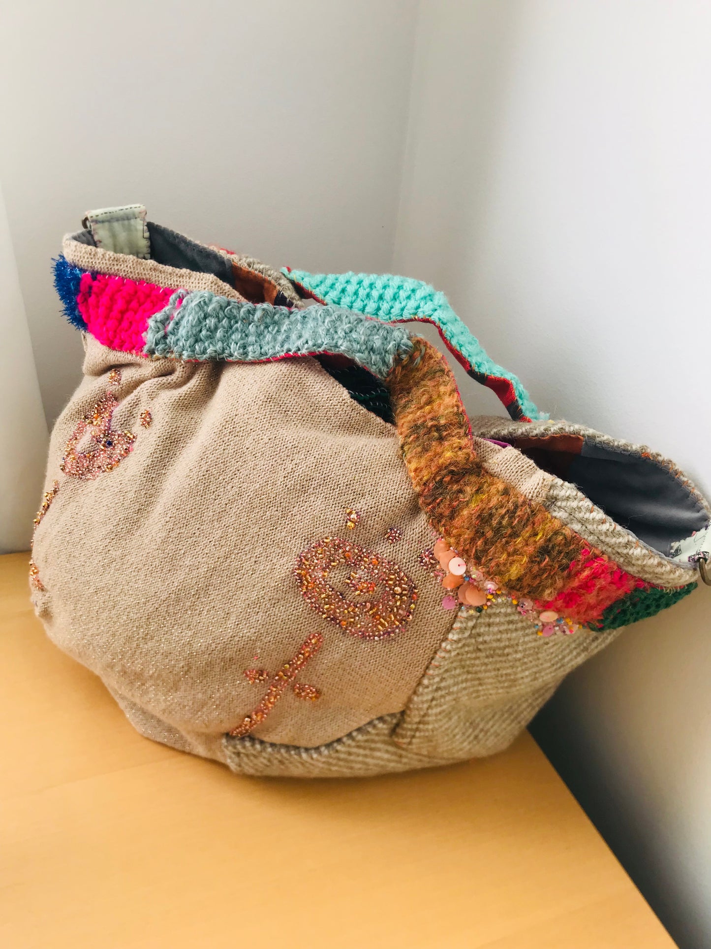Bag Hand-sewn bag Fabric Slow fashion Handmade 1950