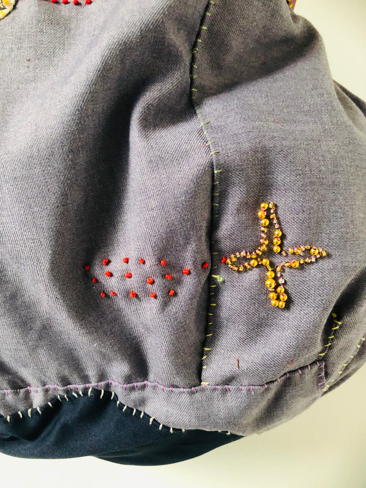 Bag 手縫いのバッグ 布製　トートバッグ　スローファッション　ハンドメイド　2543