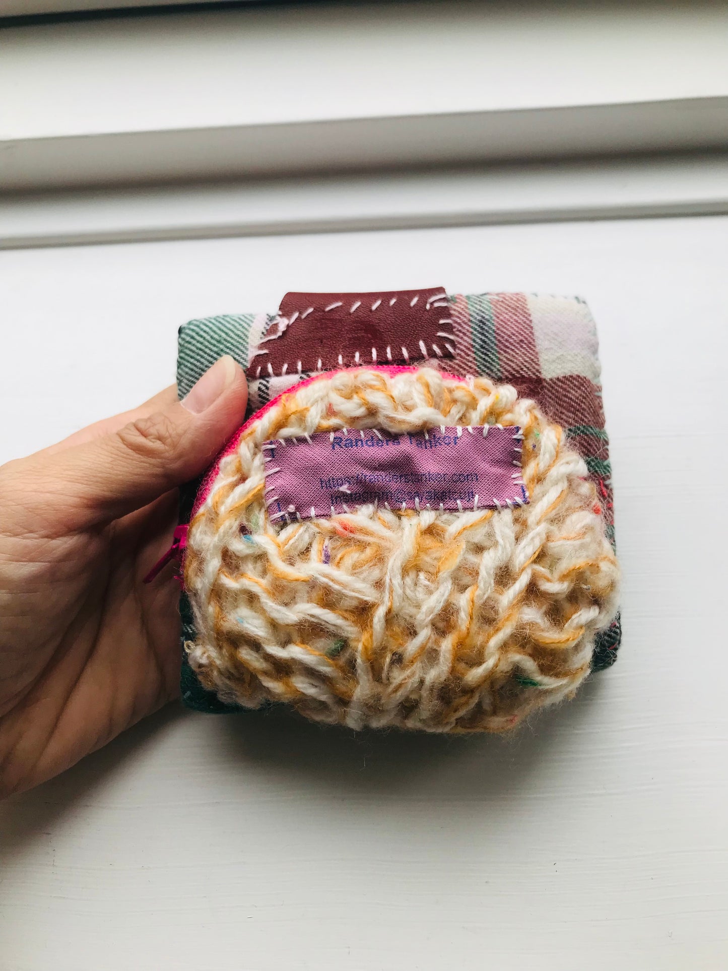 Wallet Cloth Wallet Handmade Hand Sewn Embroidered Patchwork Bifold 1638