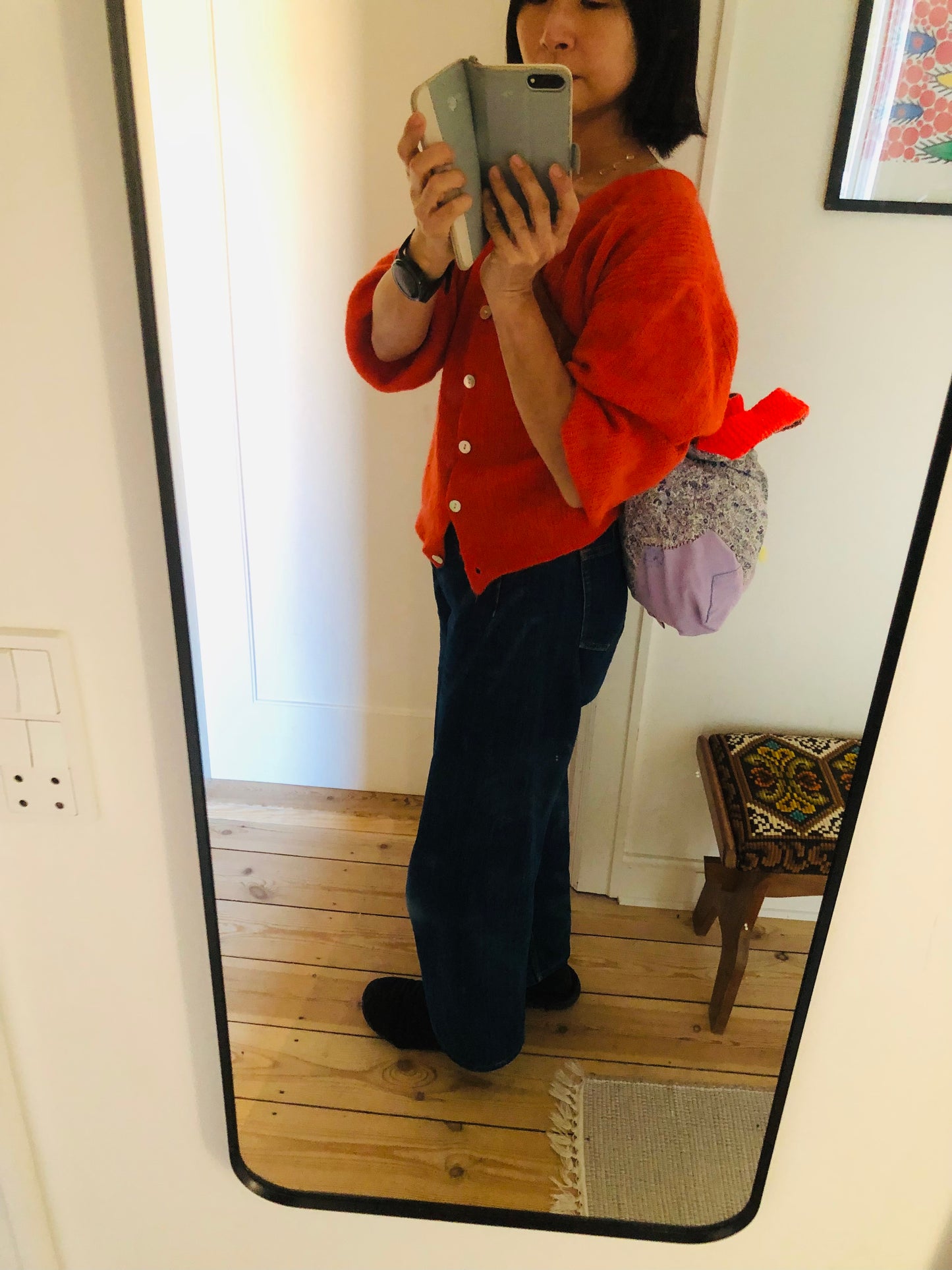 Bag 手縫いのバッグ 布製　トートバッグ　スローファッション　ハンドメイド　2406