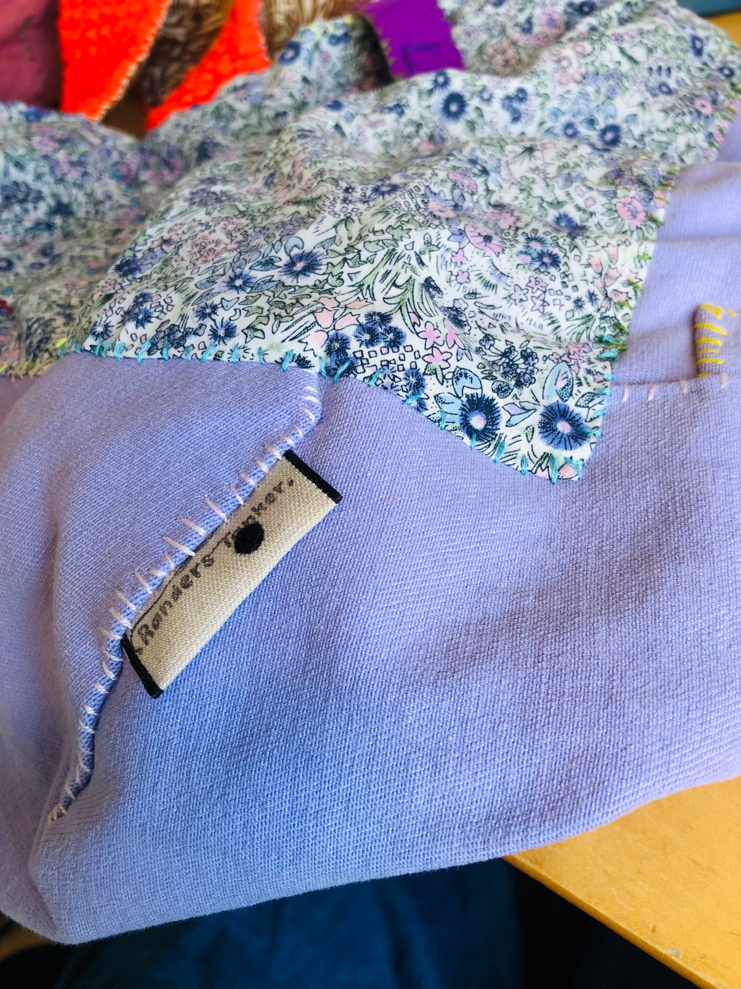 Bag 手縫いのバッグ 布製　トートバッグ　スローファッション　ハンドメイド　2406