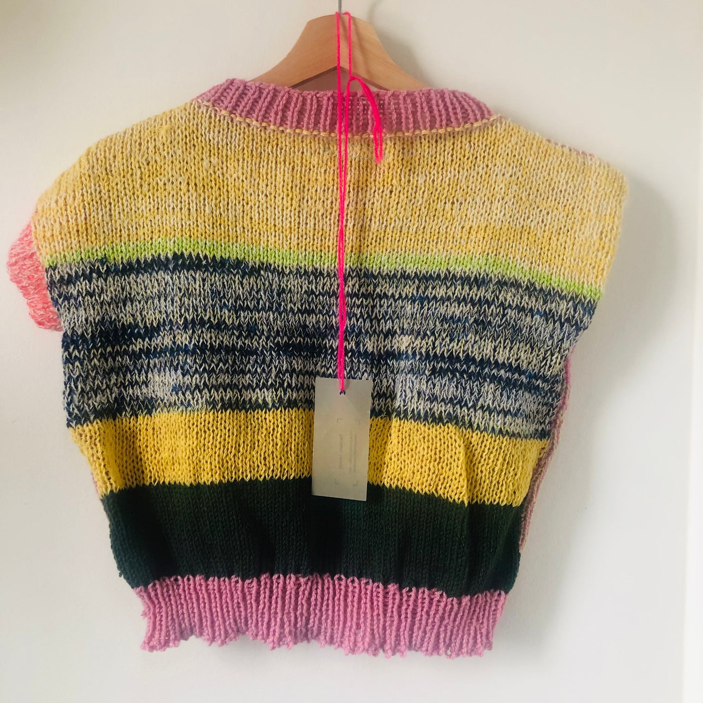 Vest, Sweater, Knitting, Yarn, Wool, Mohair, Slow Fashion, Fancy Yarn, One of a kind, 2418