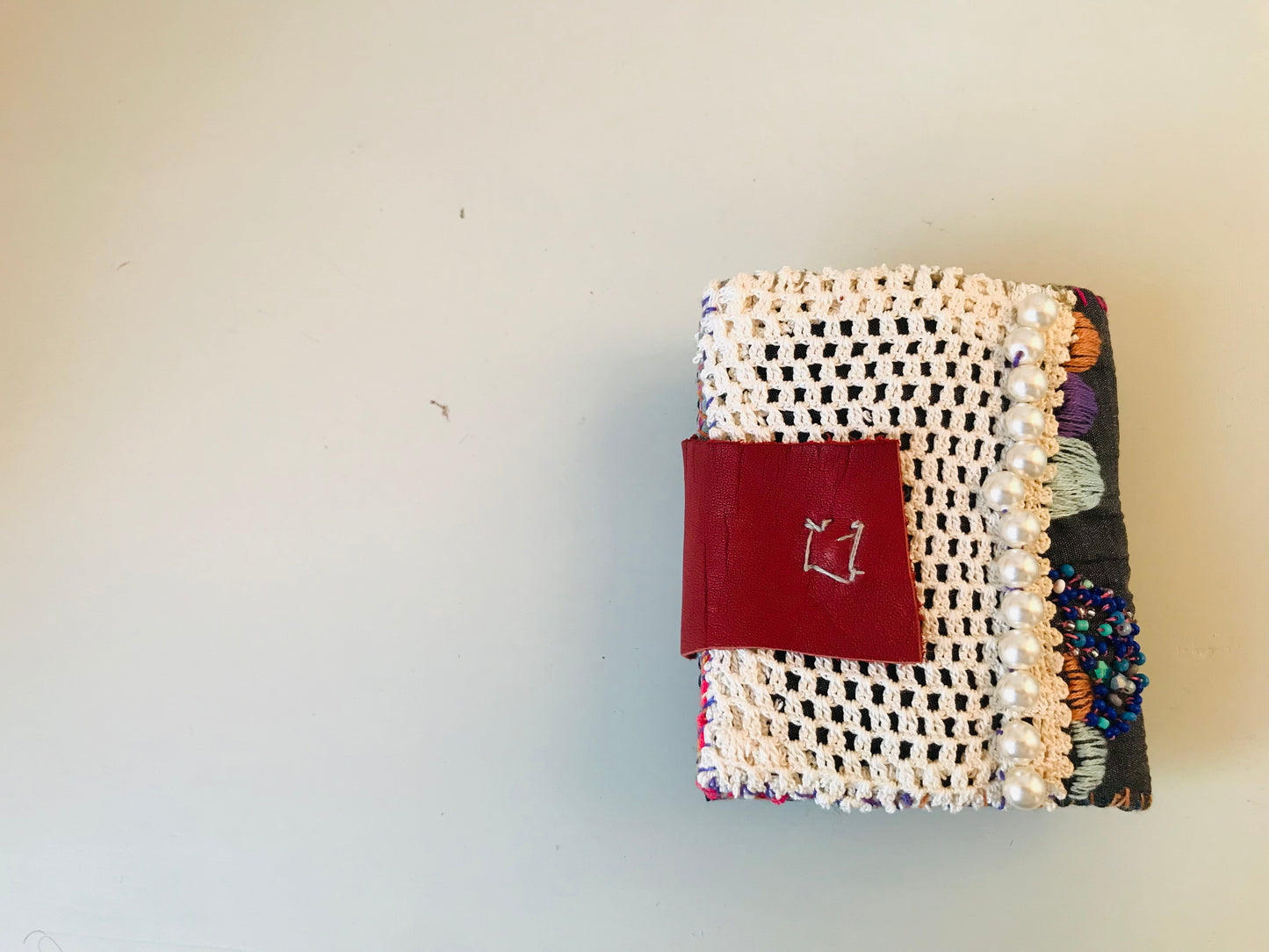 Wallet Fabric Wallet Handmade Hand-sewn Embroidered Patchwork Bi-fold 1919