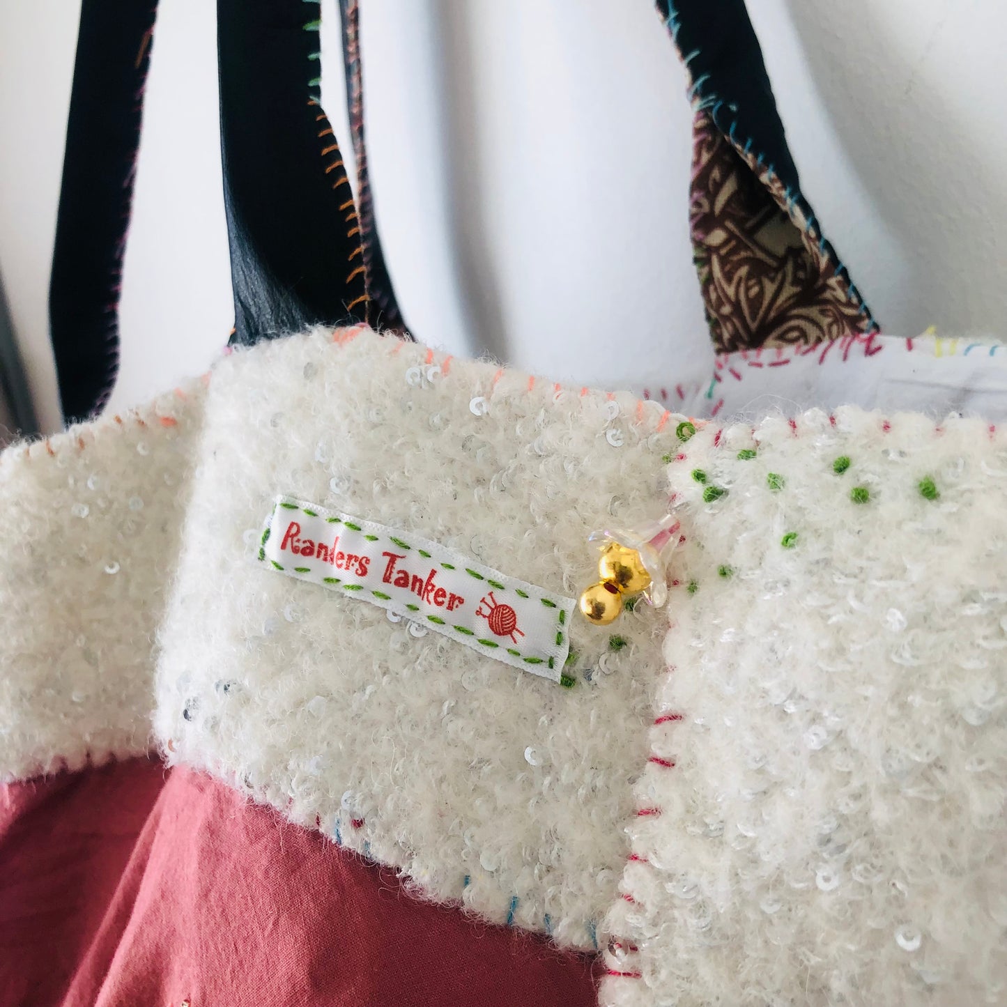 Bag Hand-sewn cloth tote bag Slow fashion Handmade 2422