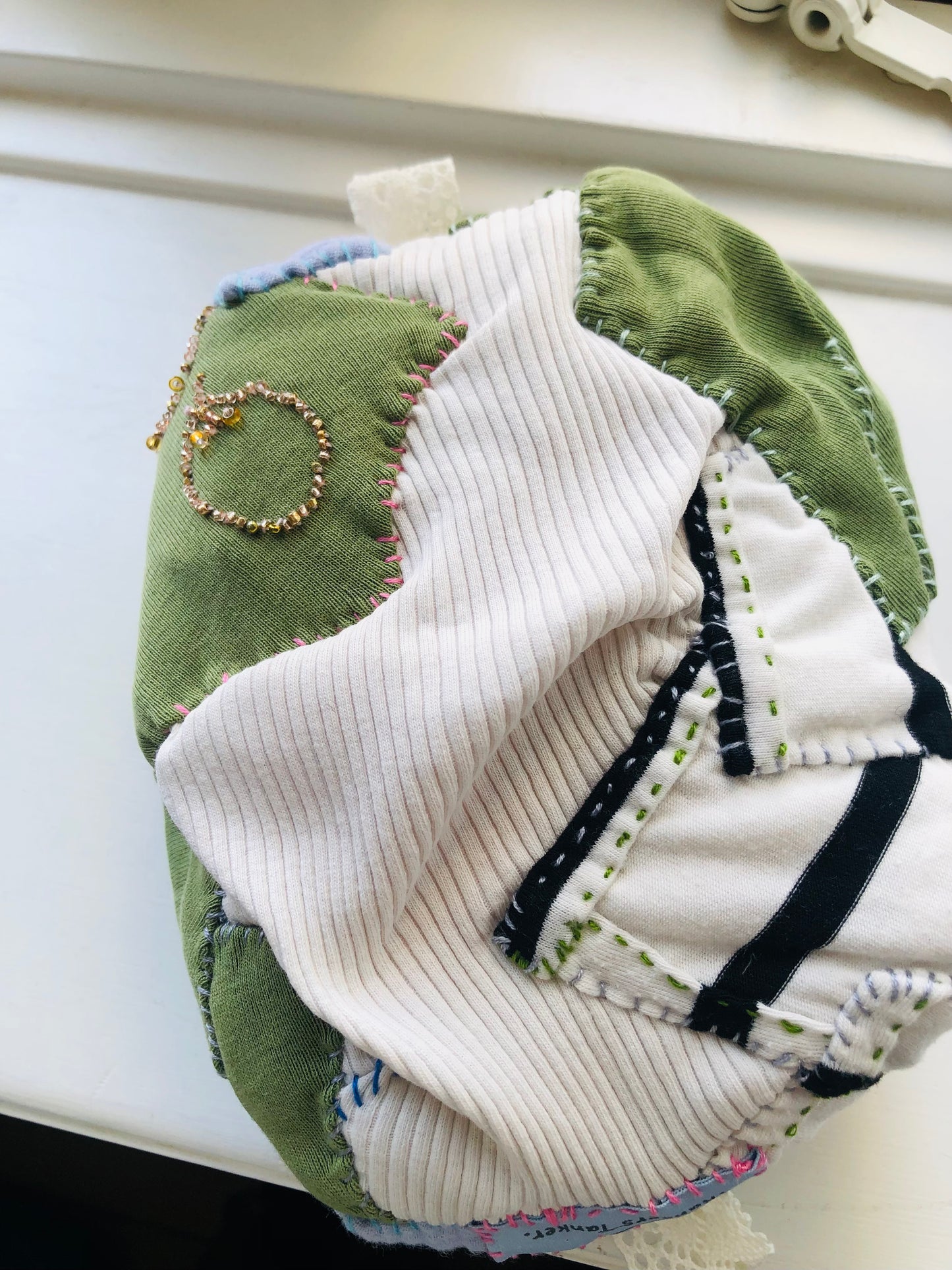 Pouch, hand-sewn, fabric, pen case,小物入れ, handmade, beaded embroidery, 2429