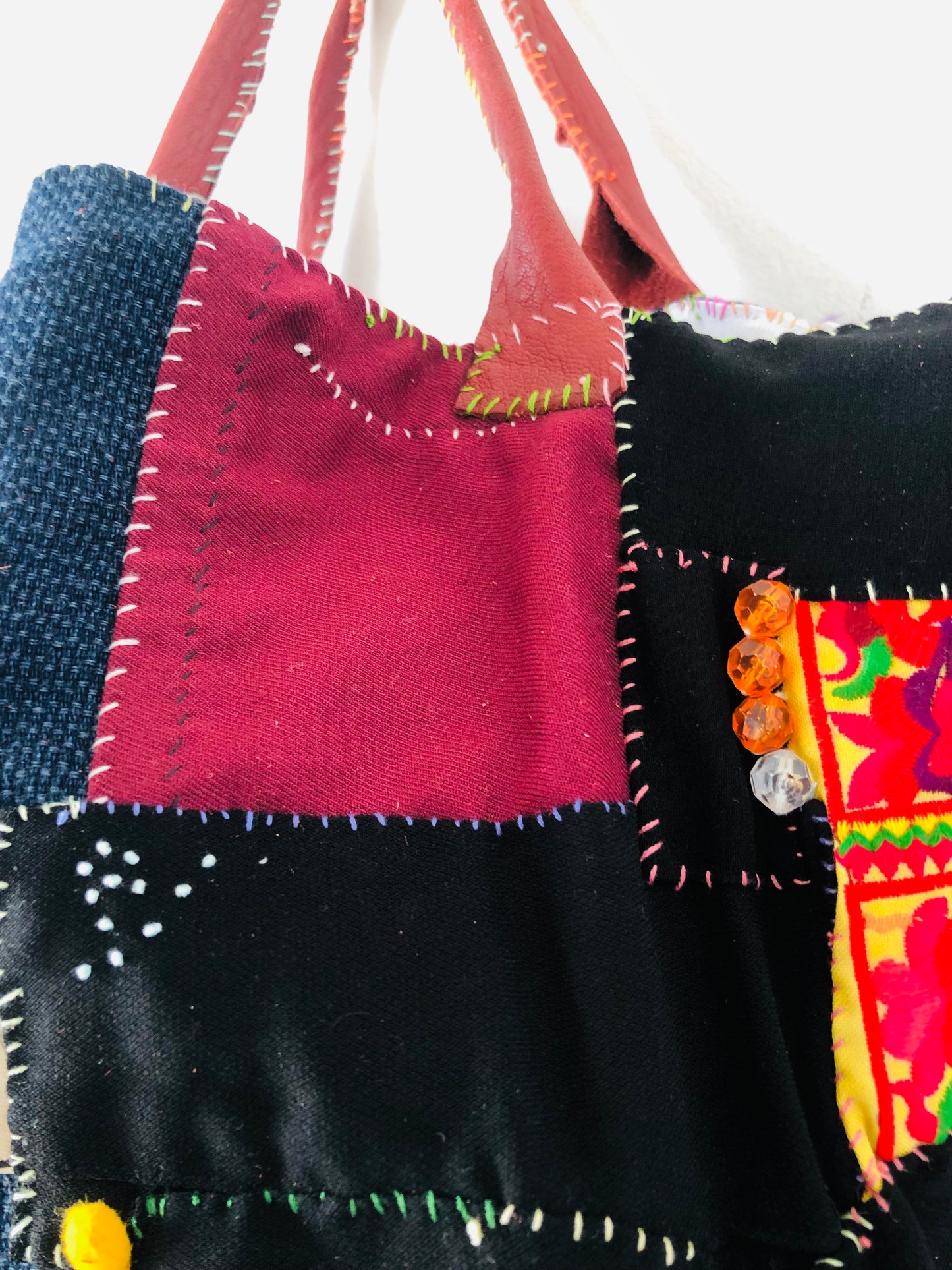 Bag Hand-sewn cloth tote bag Slow fashion Handmade 2474
