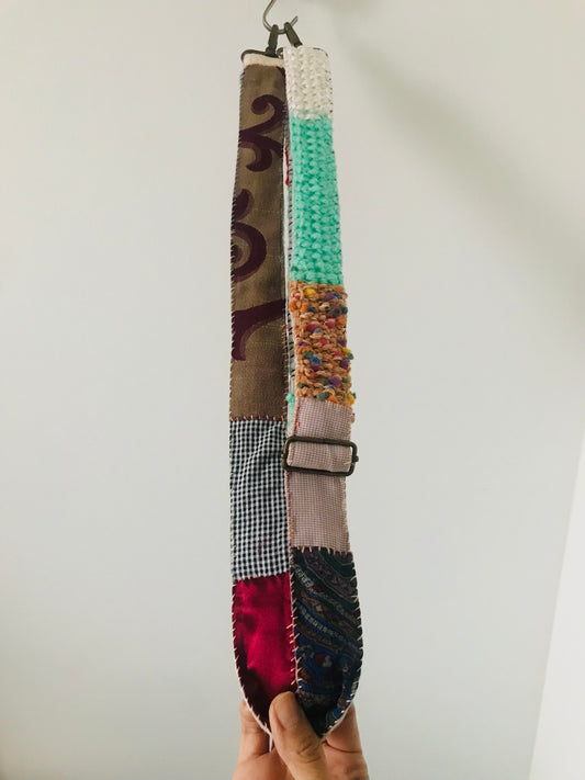 strap  手編みのストラップ　　ウール　布製　毛糸　肩掛けストラップ　スローファッション　ハンドメイド　1935