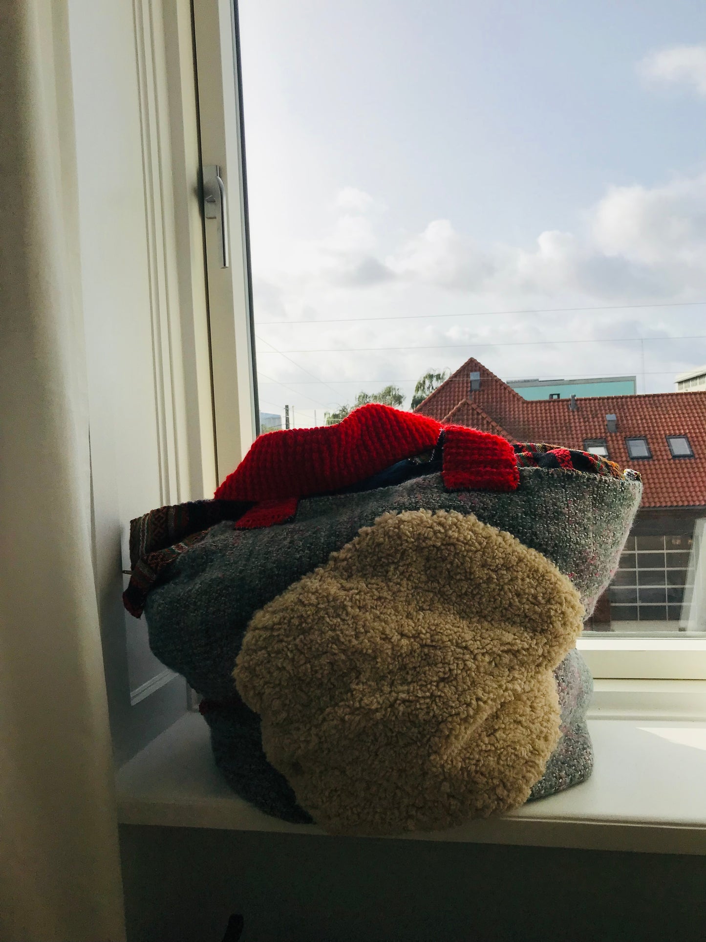 Bag   手縫いのバッグ　  布製　スローファッション　ハンドメイド　1891