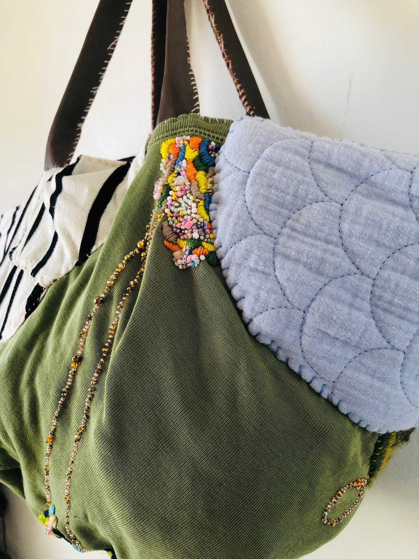 Bag Hand-sewn cloth tote bag Slow fashion Handmade 2502