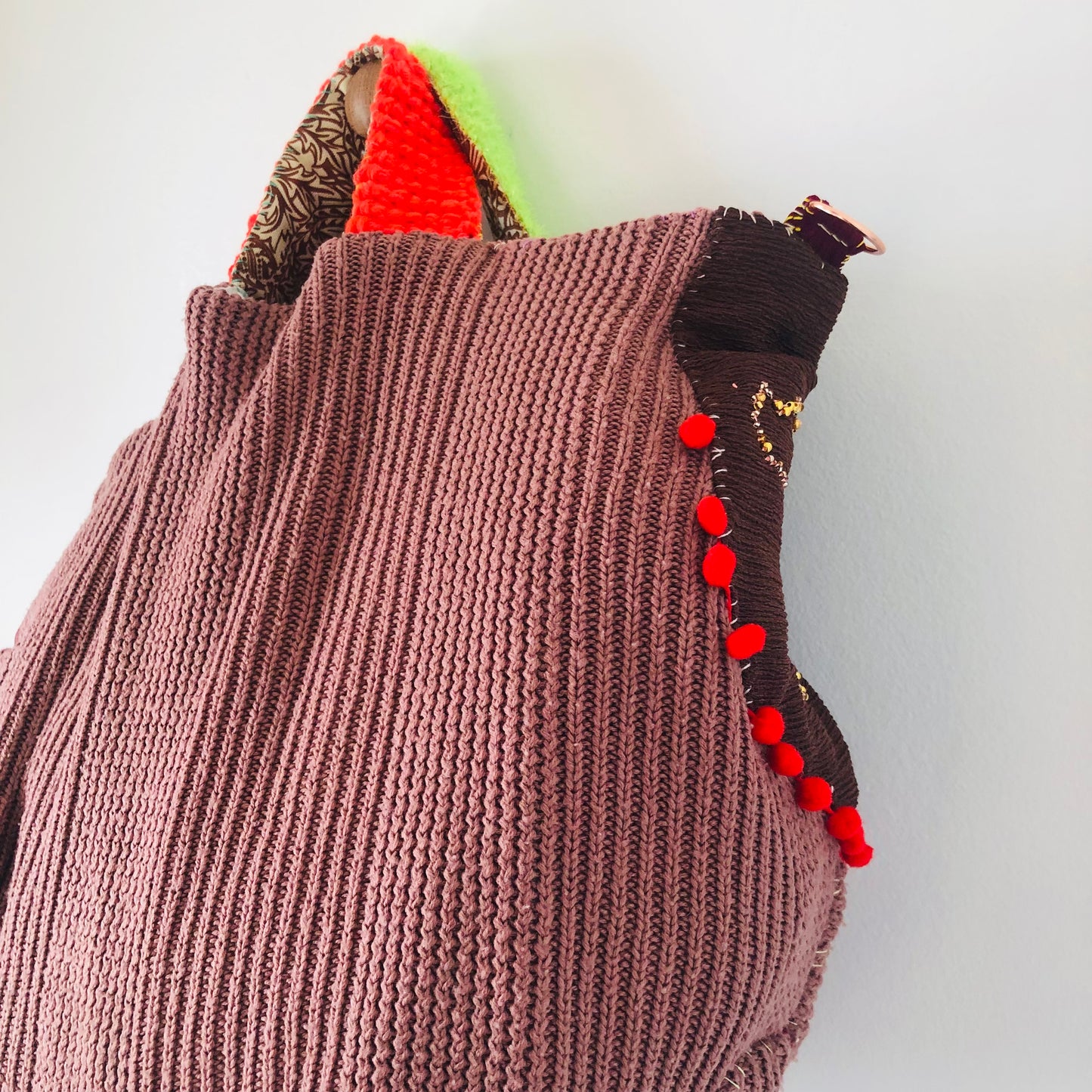 Bag 手縫いのバッグ 布製　トートバッグ　スローファッション　ハンドメイド　2410