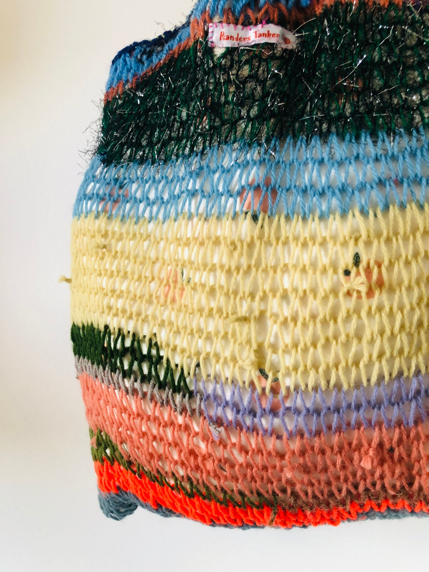 Bag Hand-sewn cloth bag, knitted tote bag, slow fashion, handmade 2485
