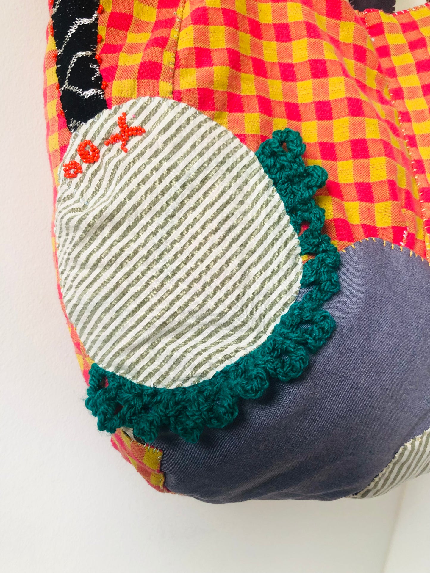 Bag 手縫いのバッグ 布製　トートバッグ　スローファッション　ハンドメイド　2509