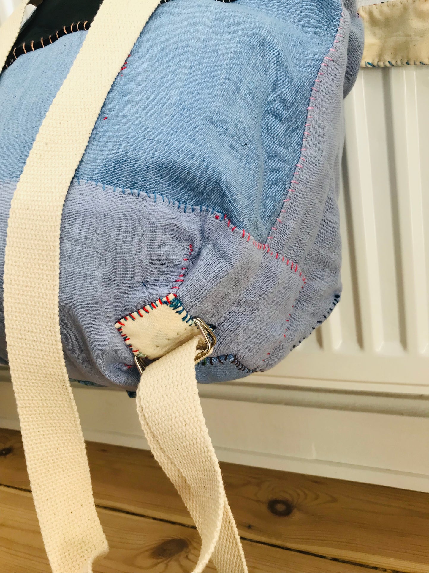 Rucksack Beaded Embroidered Hand Sewn Fabric Canvas 1586