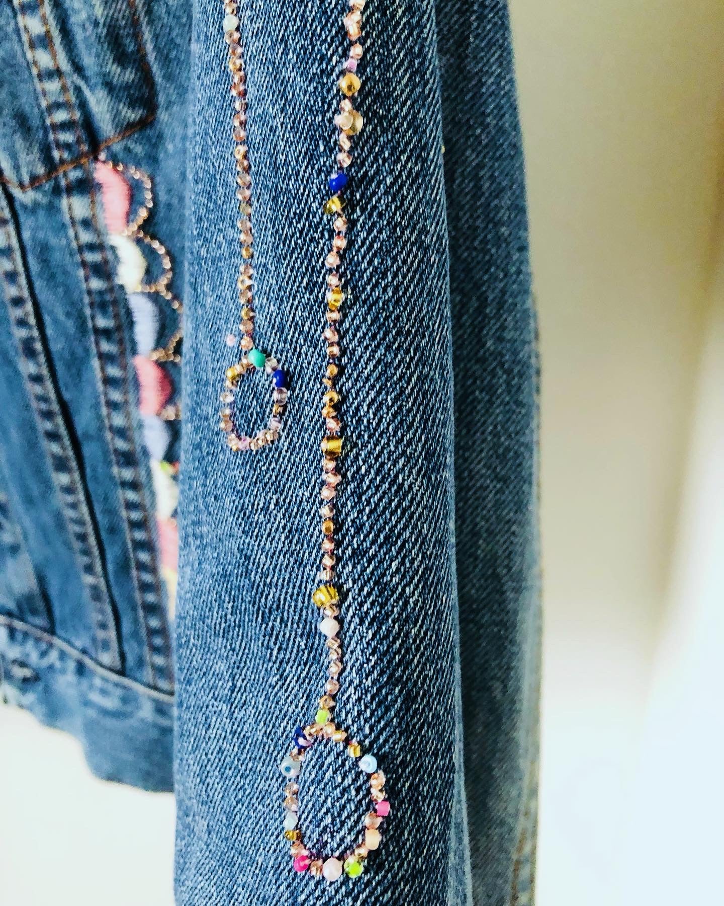 Cowboy jacket remake fabric slow fashion embroidery hand embroidery reproduction handmade 1957