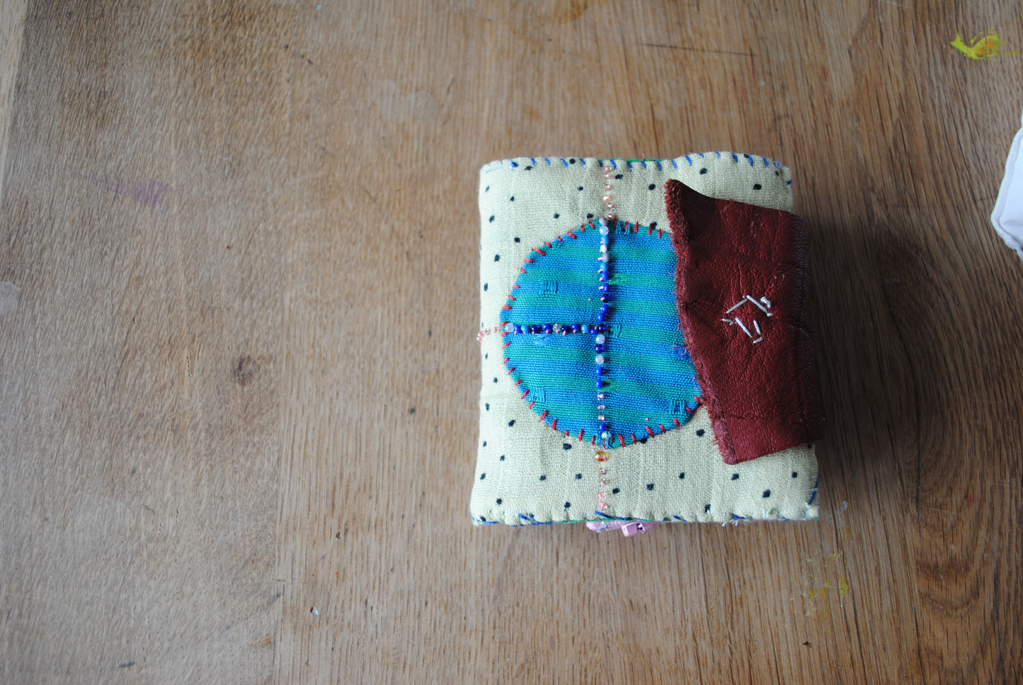 Wallet Cloth Wallet Handmade Hand Sewn Embroidered Patchwork Bifold 1650