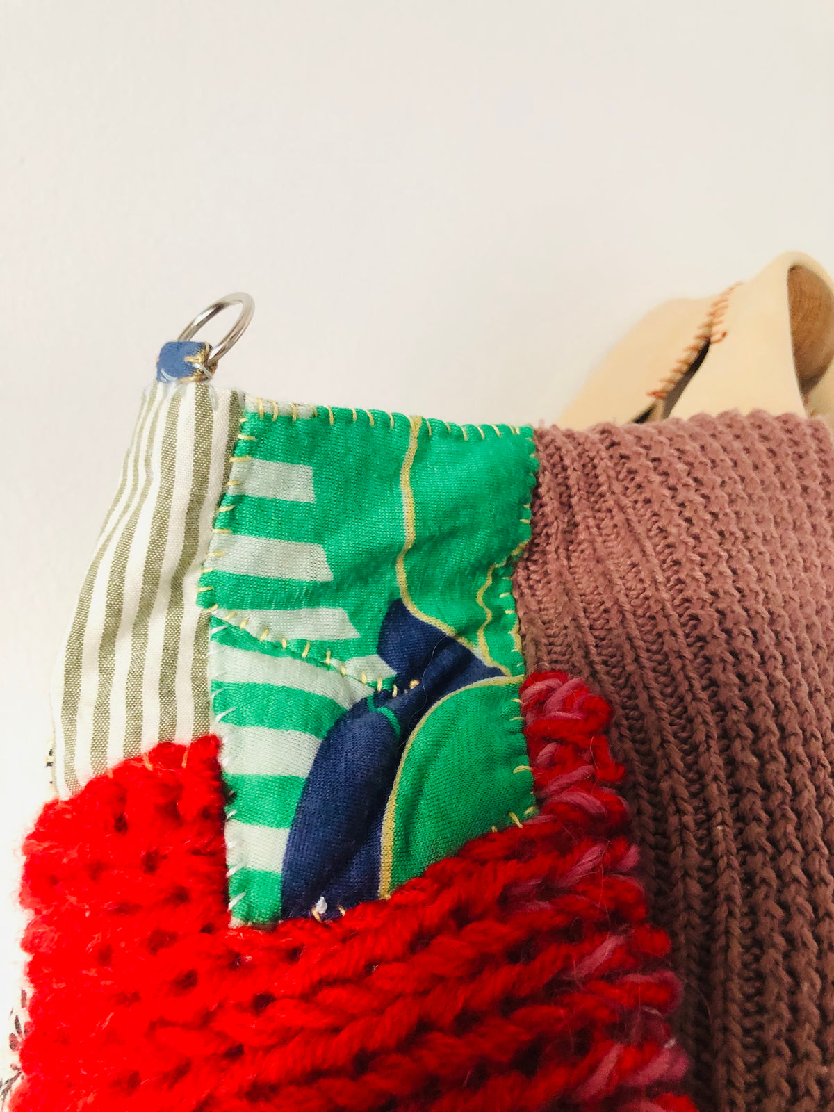 Bag: Hand-stitched fabric tote bag, slow fashion, handmade, 2548
