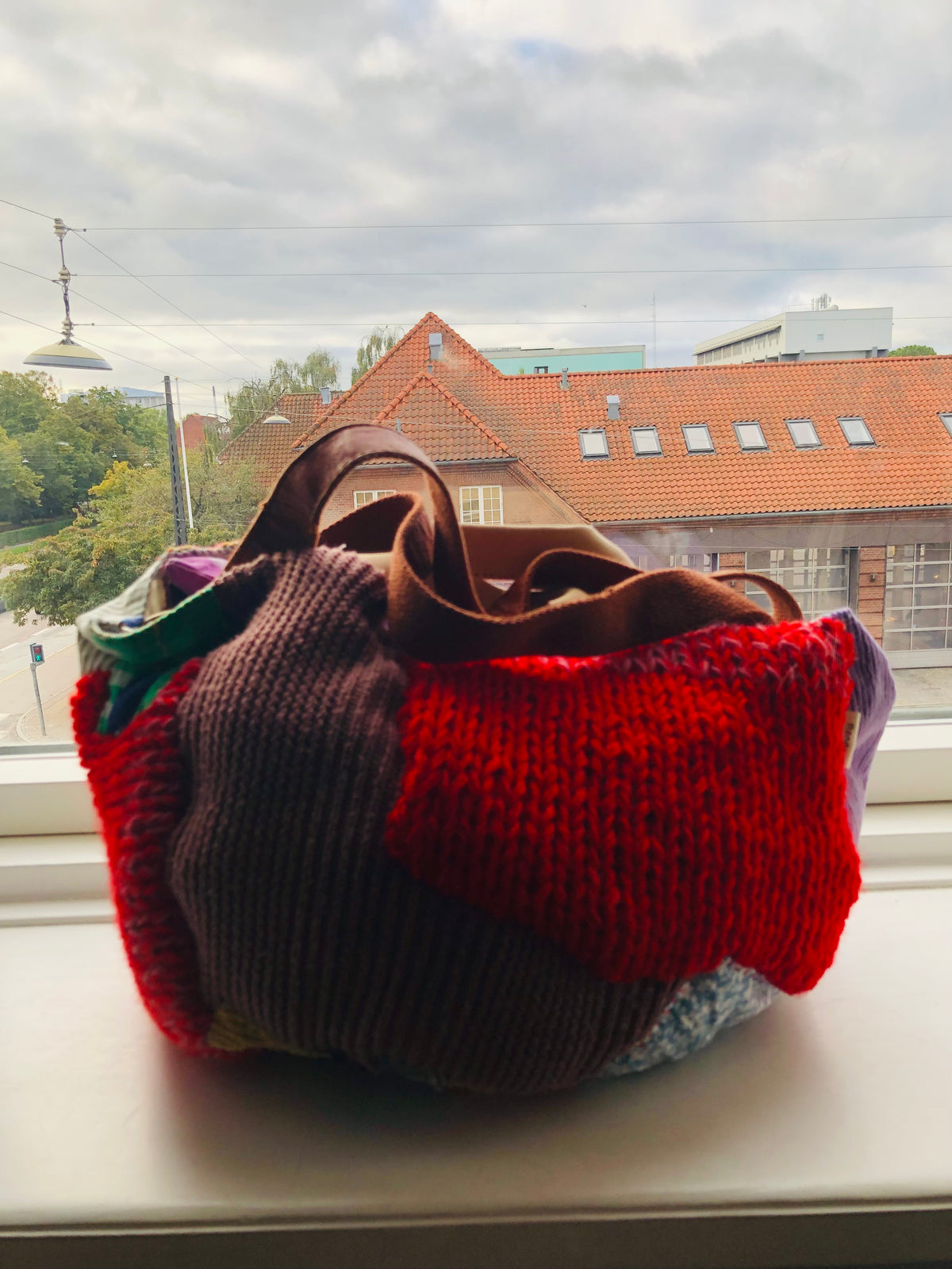 Bag: Hand-stitched fabric tote bag, slow fashion, handmade, 2548