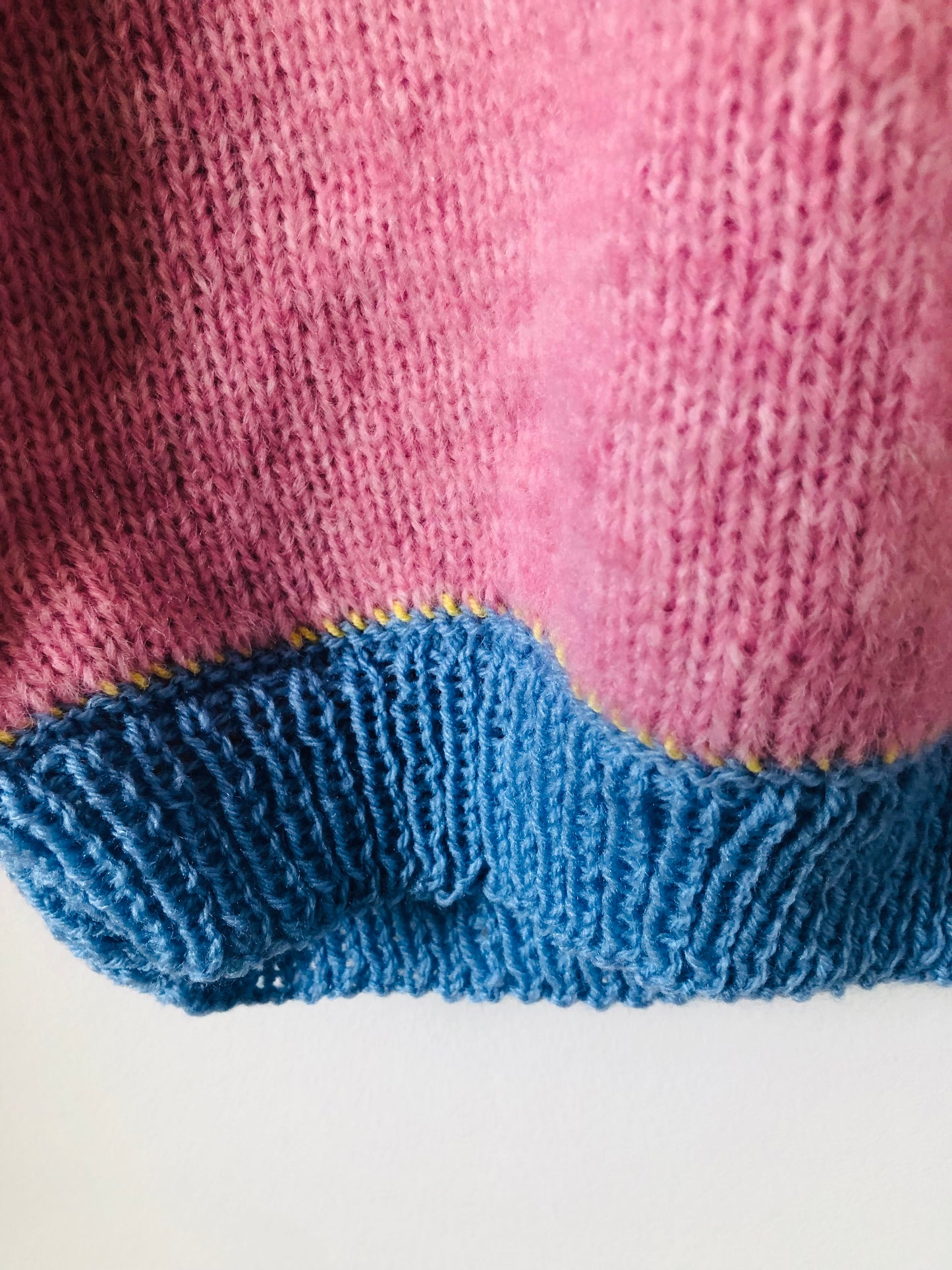 Vest Sweater Knitting Yarn Wool Mohair Slow fashion Fancy yarn Short-sleeved One-of-a-kind 2424