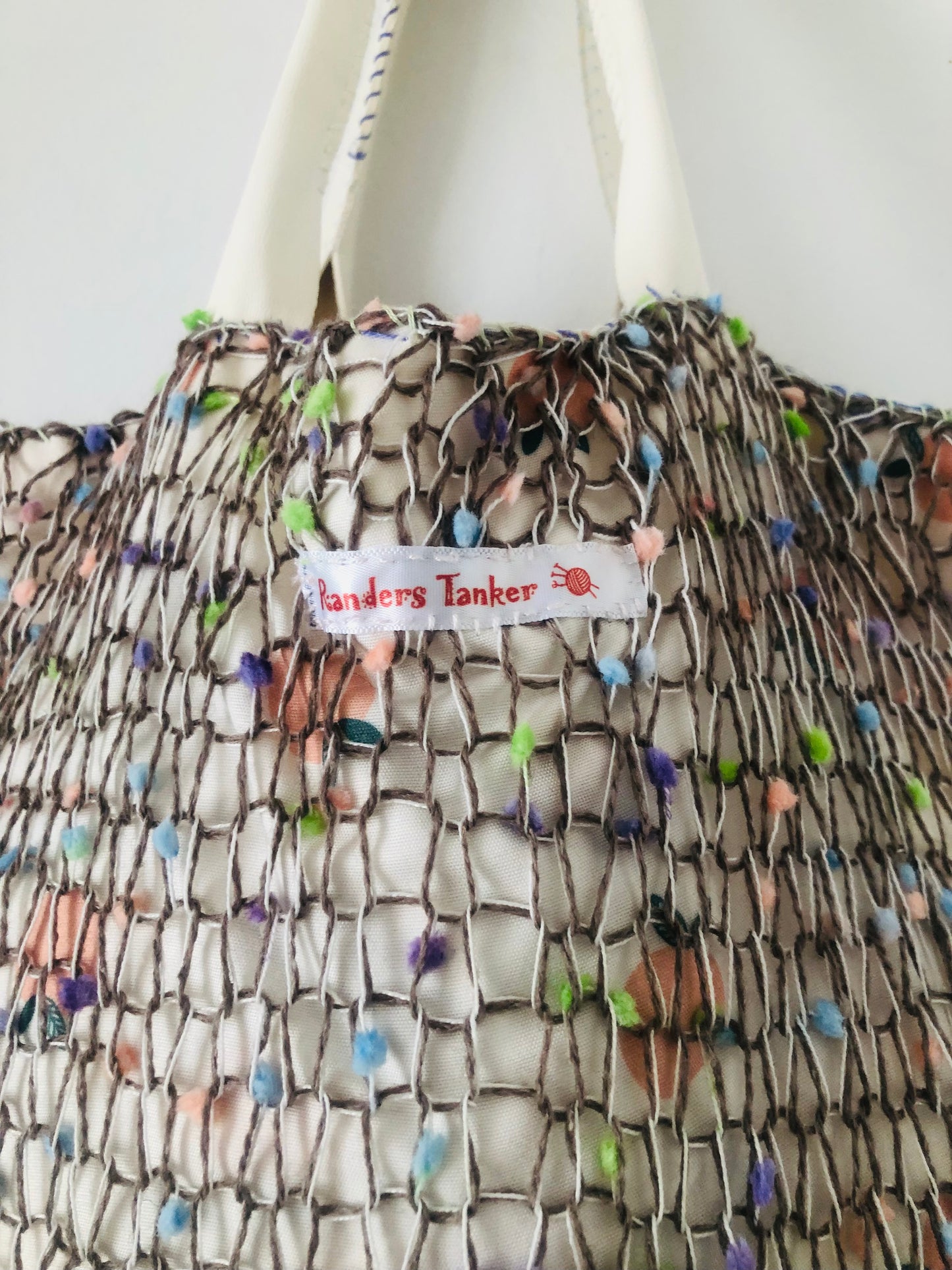 Bag 手縫いのバッグ 布製　編み物　トートバッグ　スローファッション　ハンドメイド　2488
