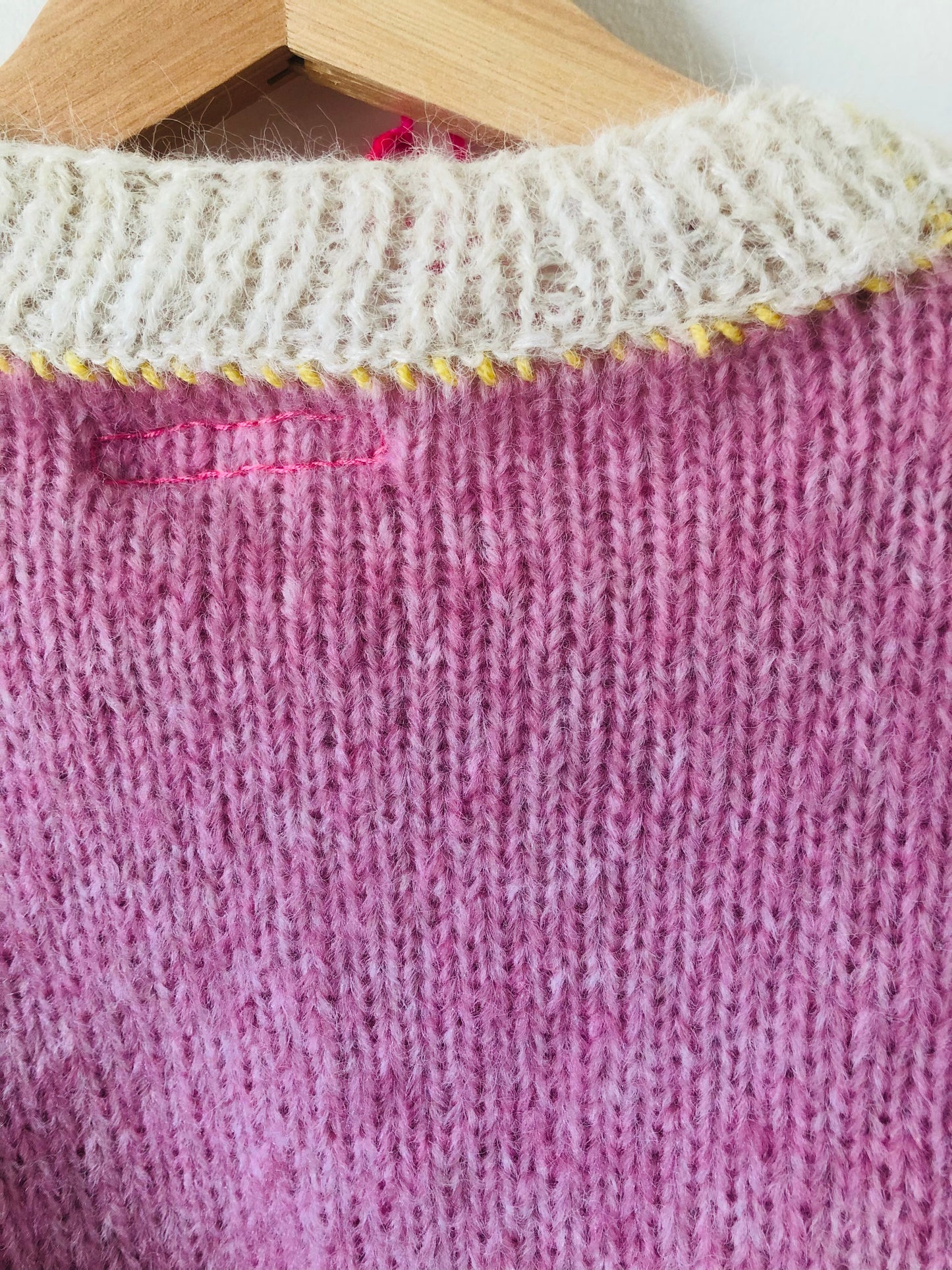 Vest Sweater Knitting Yarn Wool Mohair Slow fashion Fancy yarn Short-sleeved One-of-a-kind 2424