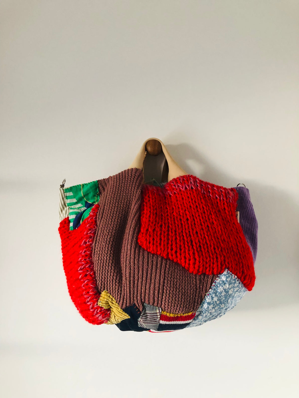 Bag: Hand-stitched fabric tote bag, slow fashion, handmade, 2548